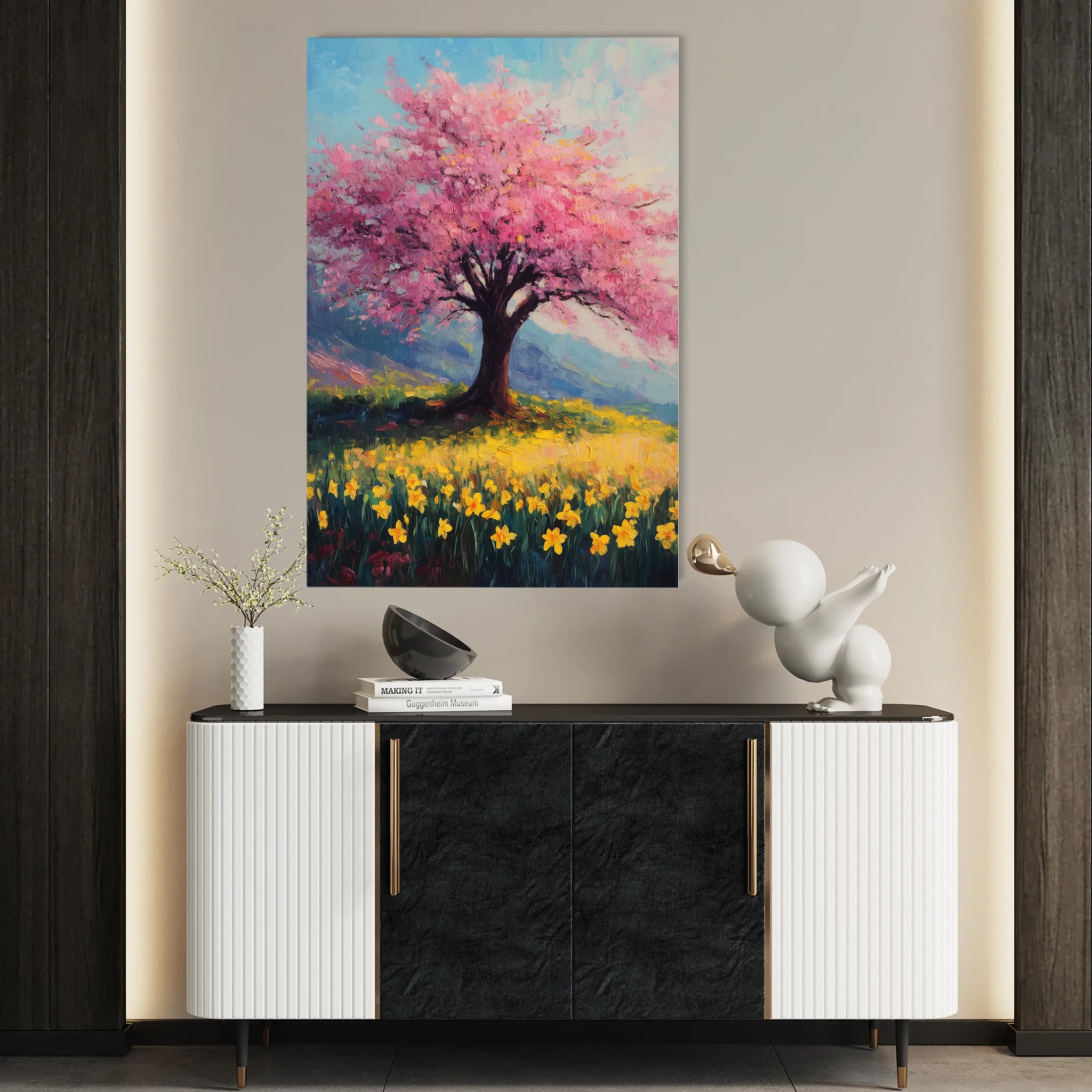 Landscape 424 Canvas Art 60 x 40 cm / Black