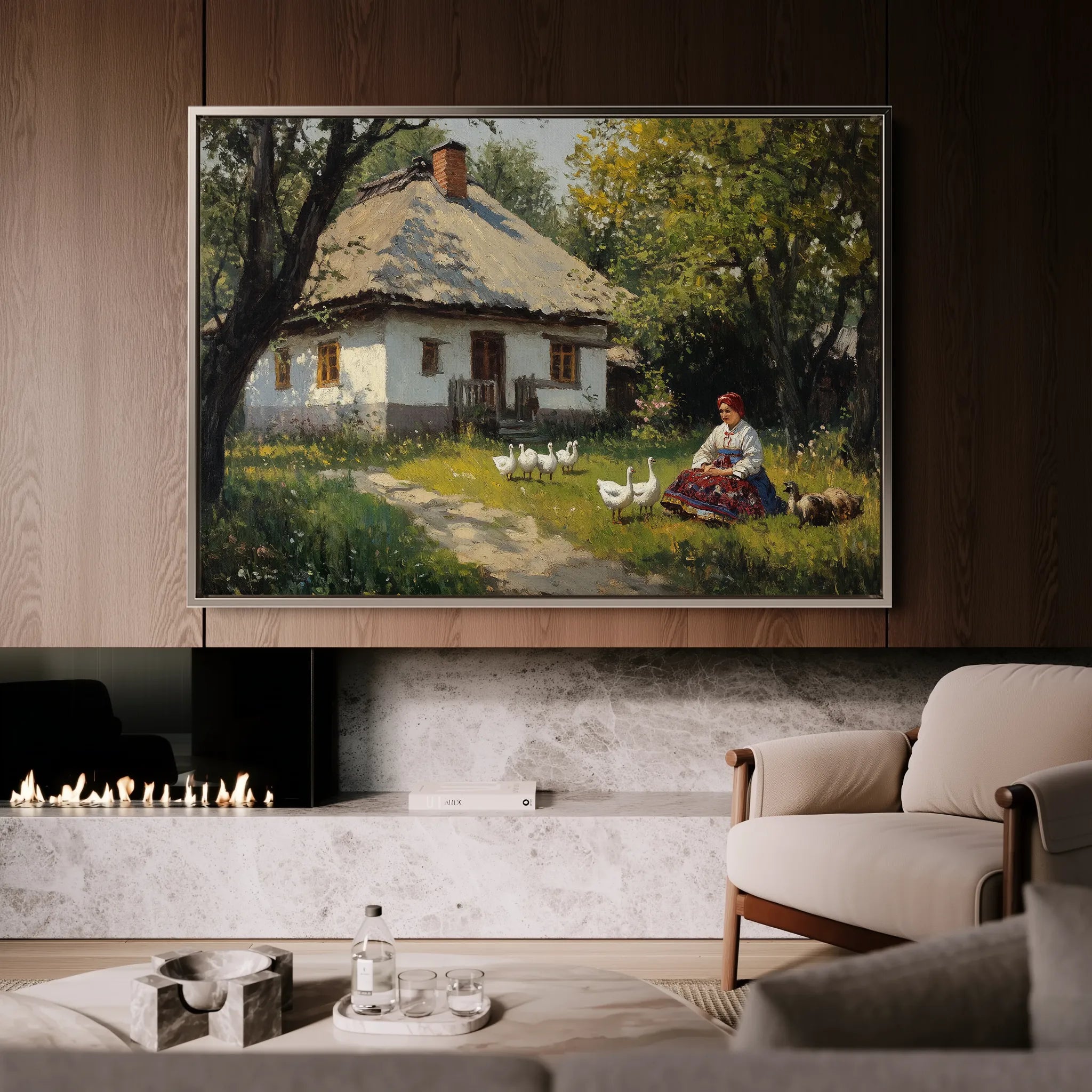Landscape 428 Canvas Art 60 x 40 cm / Black