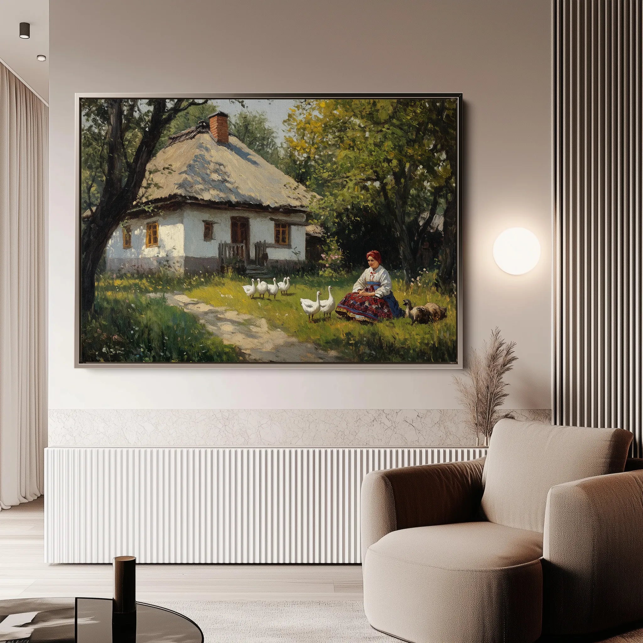 Landscape 428 Canvas Art 60 x 40 cm / Black