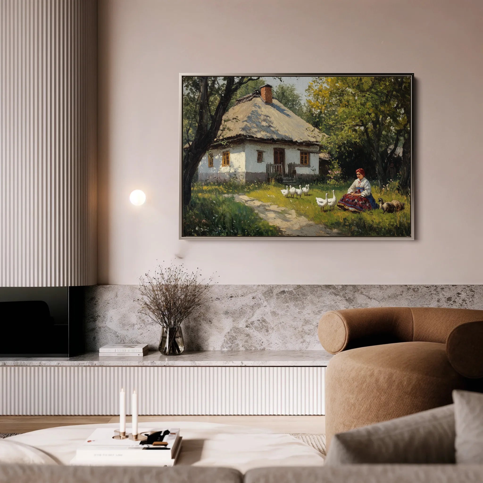 Landscape 428 Canvas Art 60 x 40 cm / Black