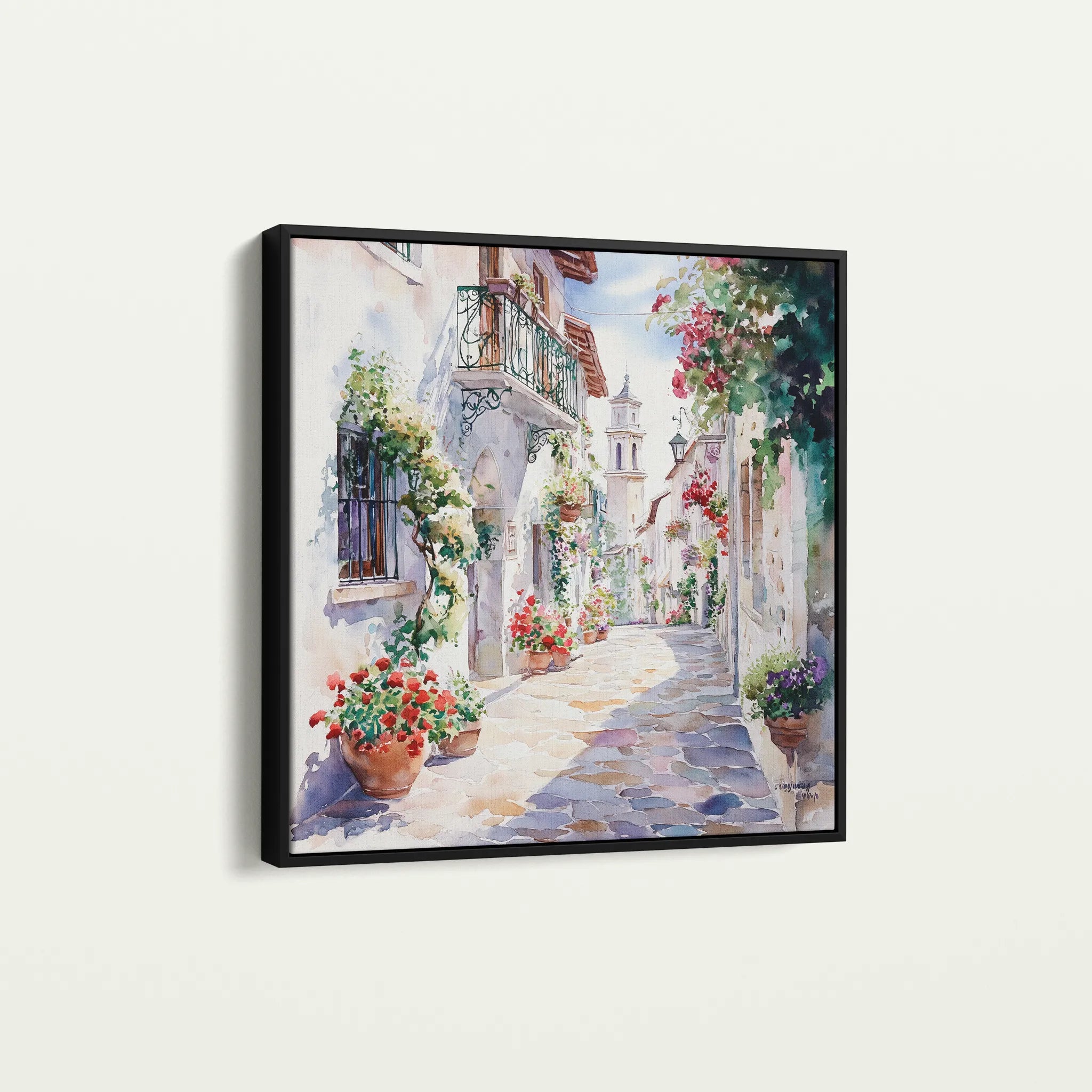 Landscape 430 Canvas Art 60 x 60 cm / Black