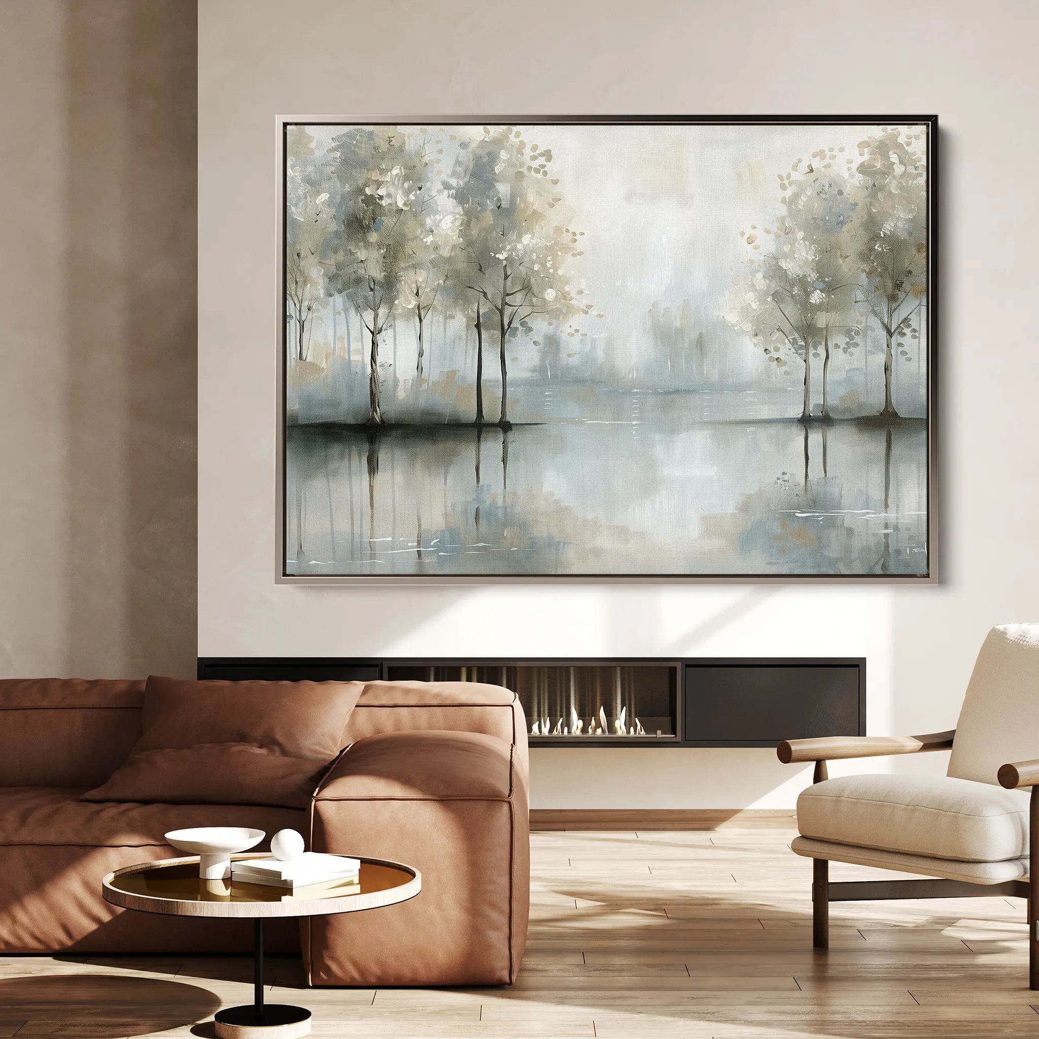 Floral 433 Canvas Art 60 x 40 cm / Black