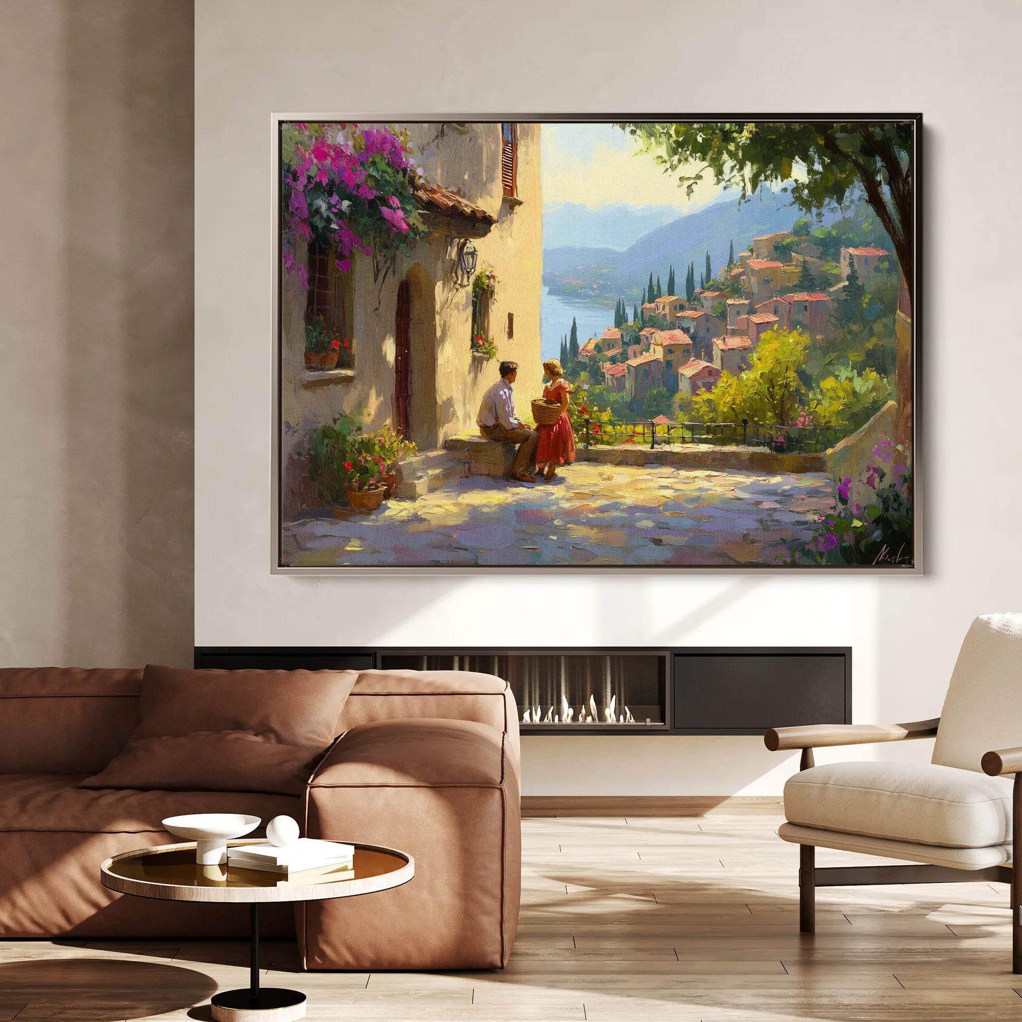 Landscape 434 Canvas Art 60 x 40 cm / Black
