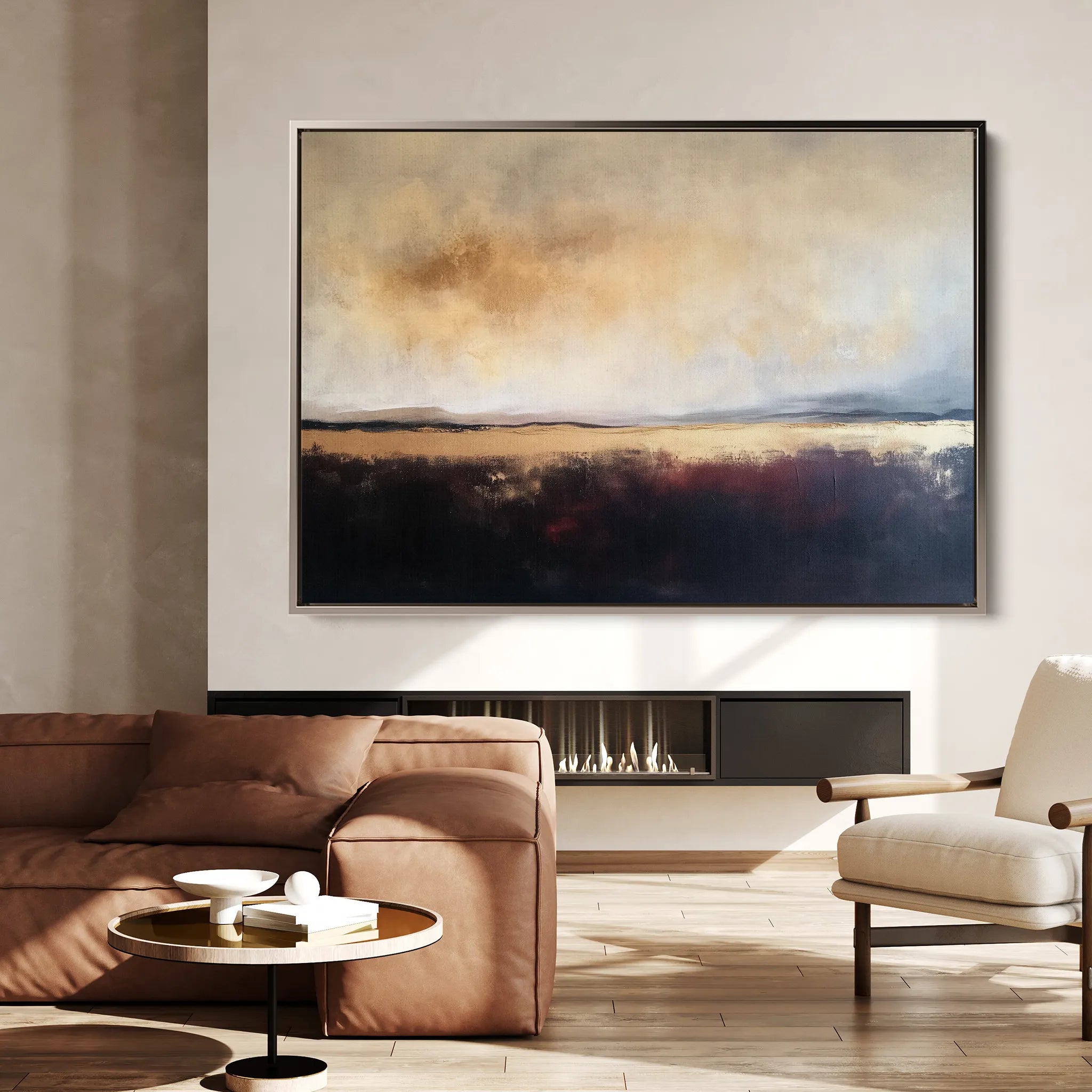 Abstract 435 Canvas Art 60 x 40 cm / Black