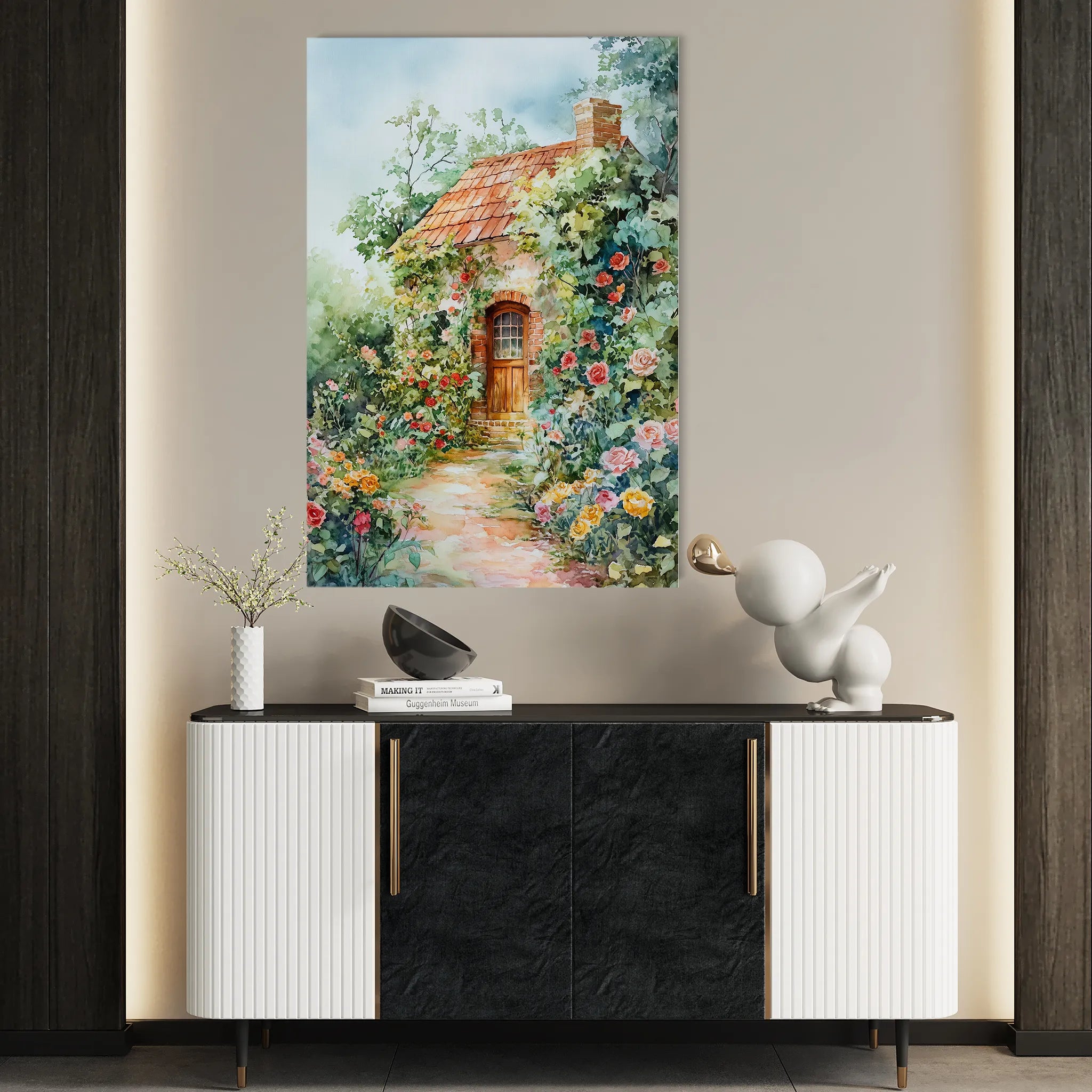 Landscape 436 Canvas Art 60 x 40 cm / Black