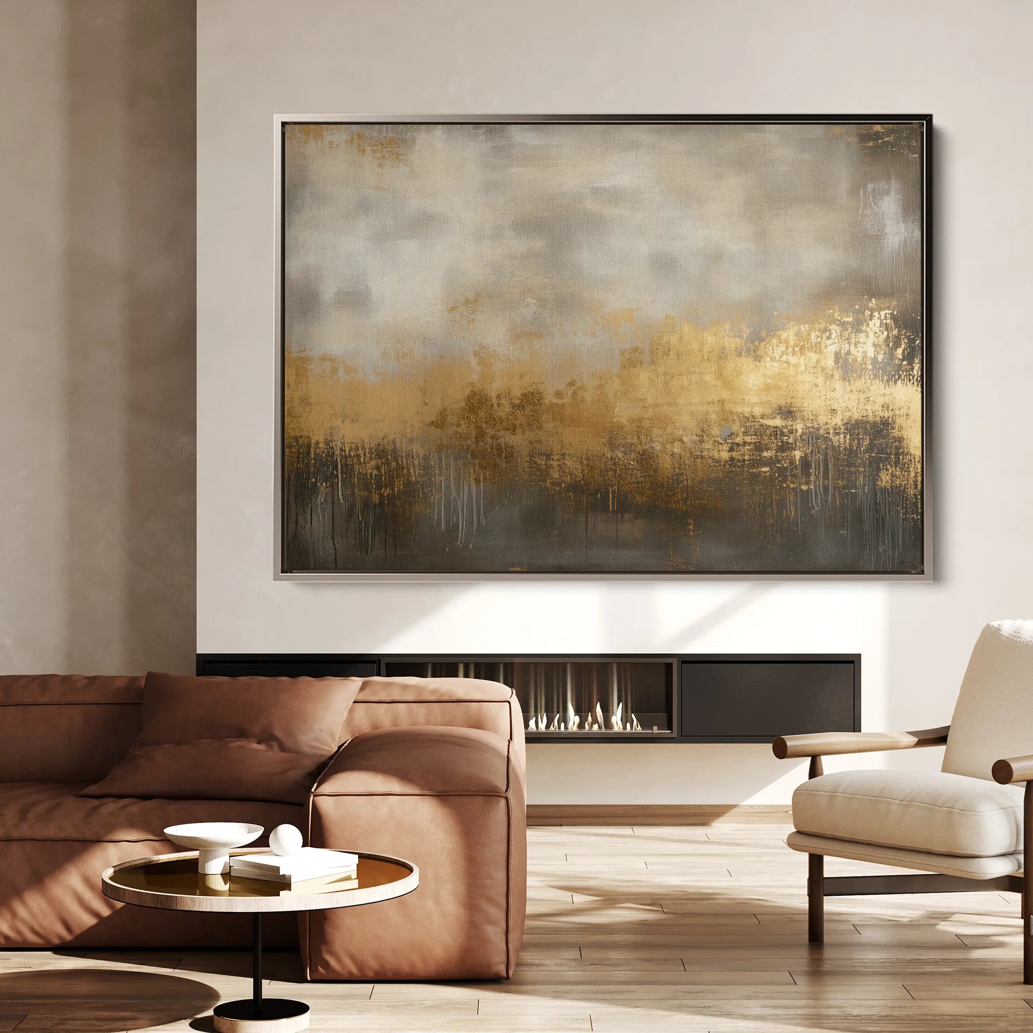 Abstract 437 Canvas Art 60 x 40 cm / Black