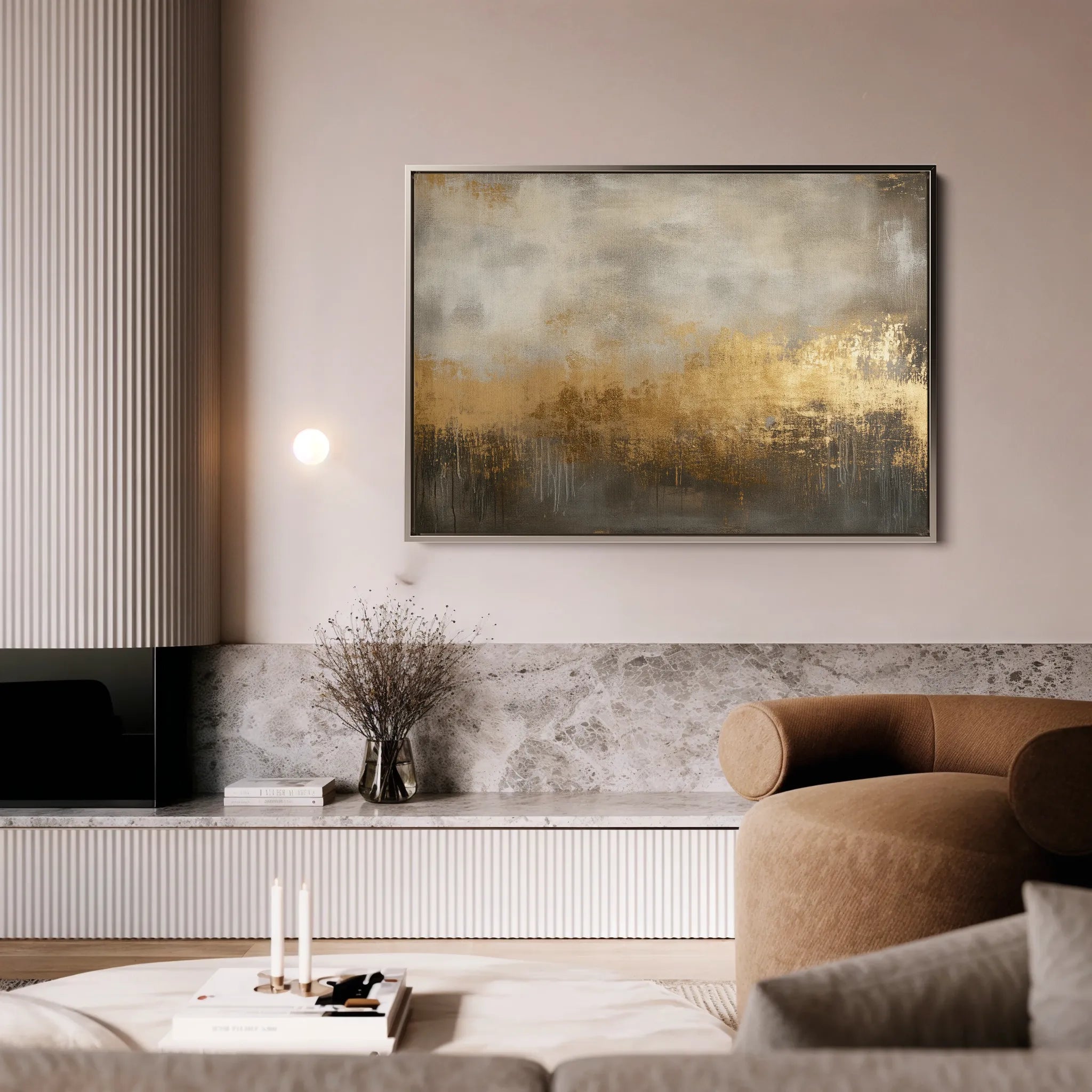 Abstract 437 Canvas Art 60 x 40 cm / Black