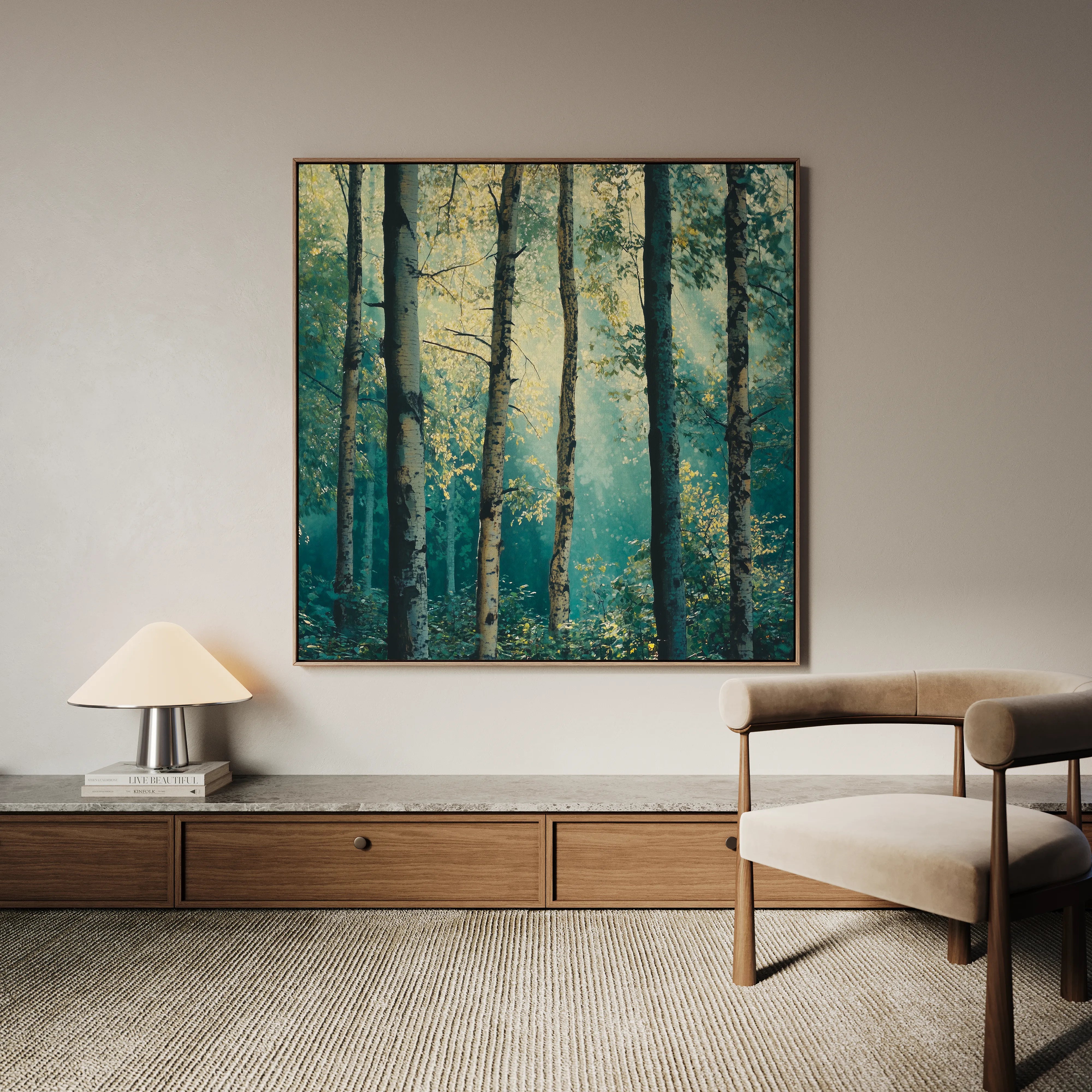 Landscape 439 Canvas Art 60 x 60 cm / Black