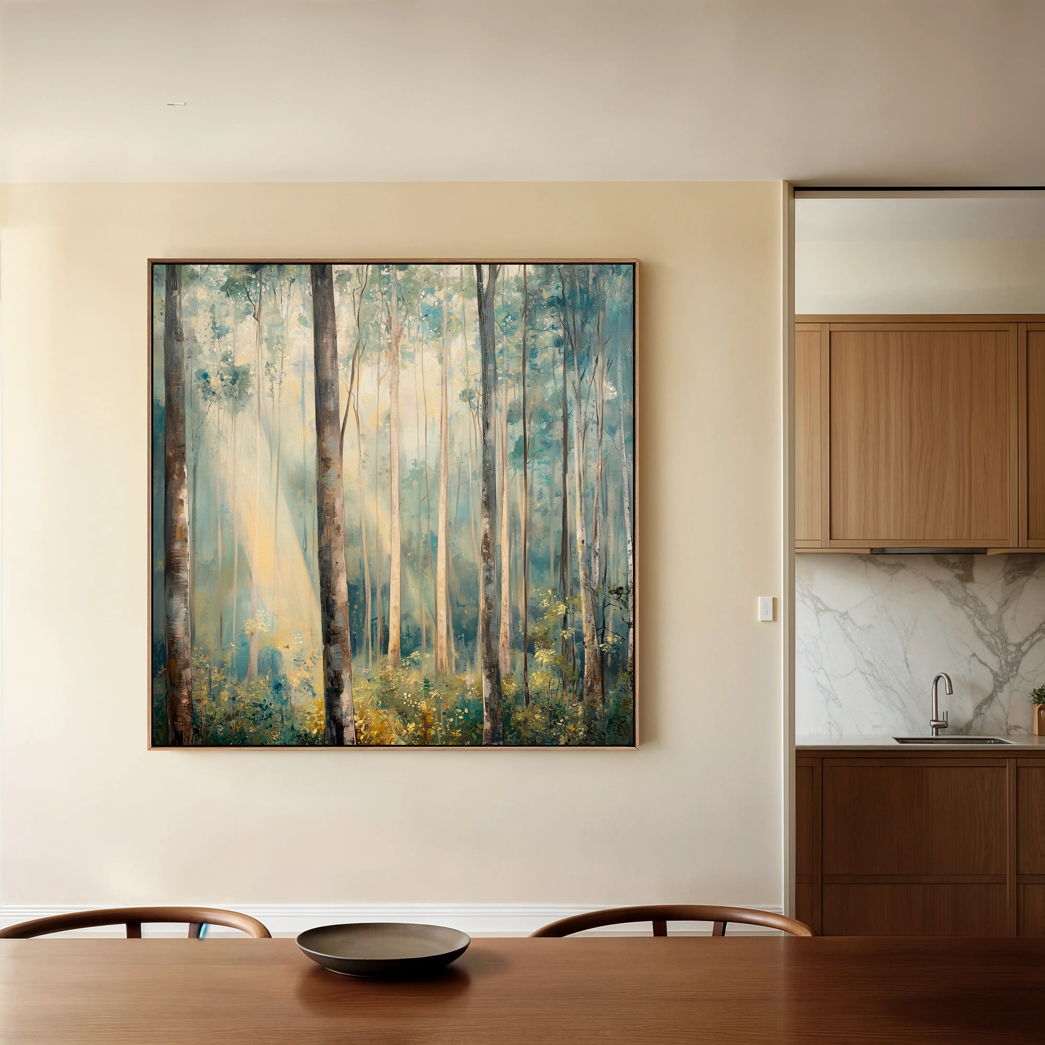 Landscape 441 Canvas Art 60 x 60 cm / Black