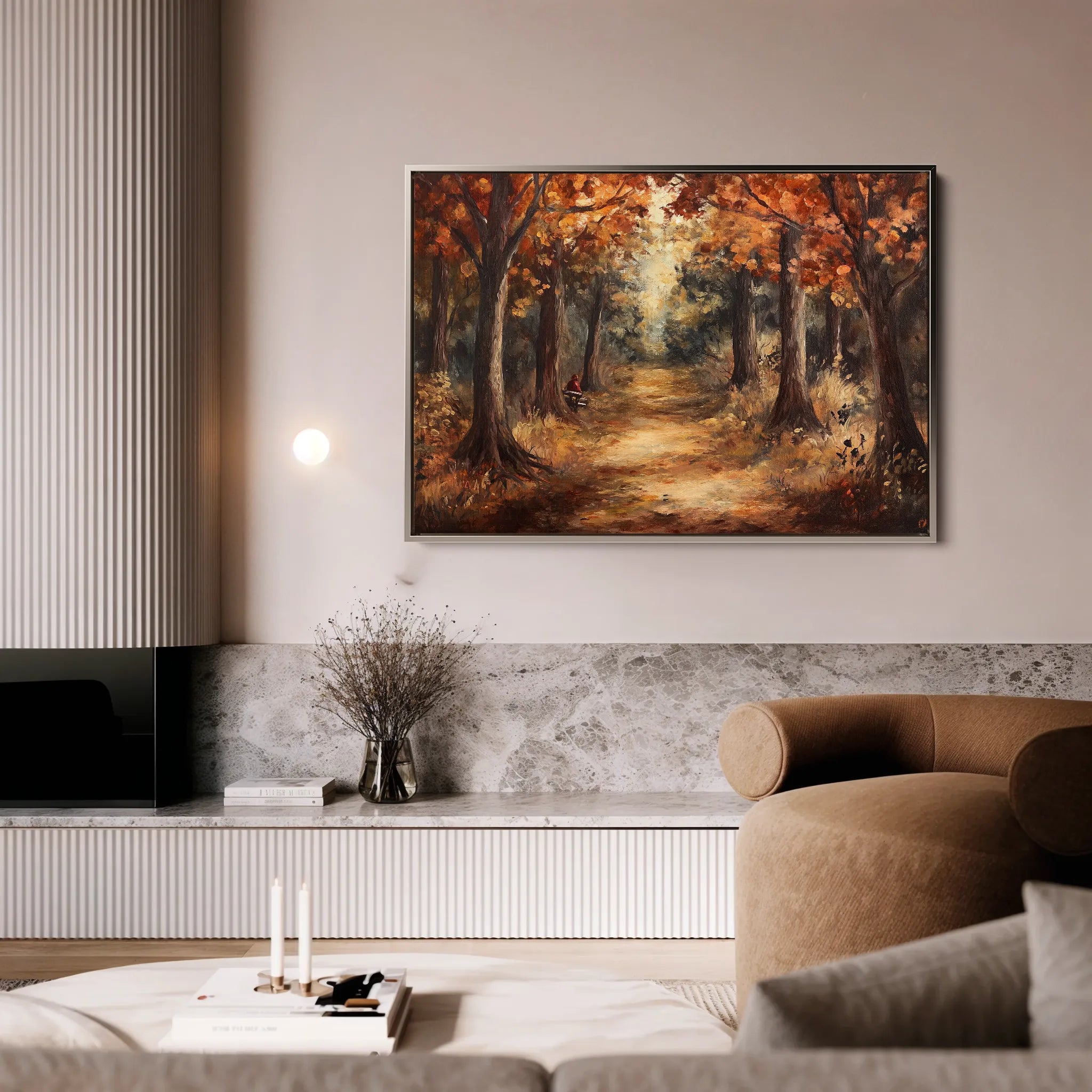 Landscape 442 Canvas Art 60 x 40 cm / Black