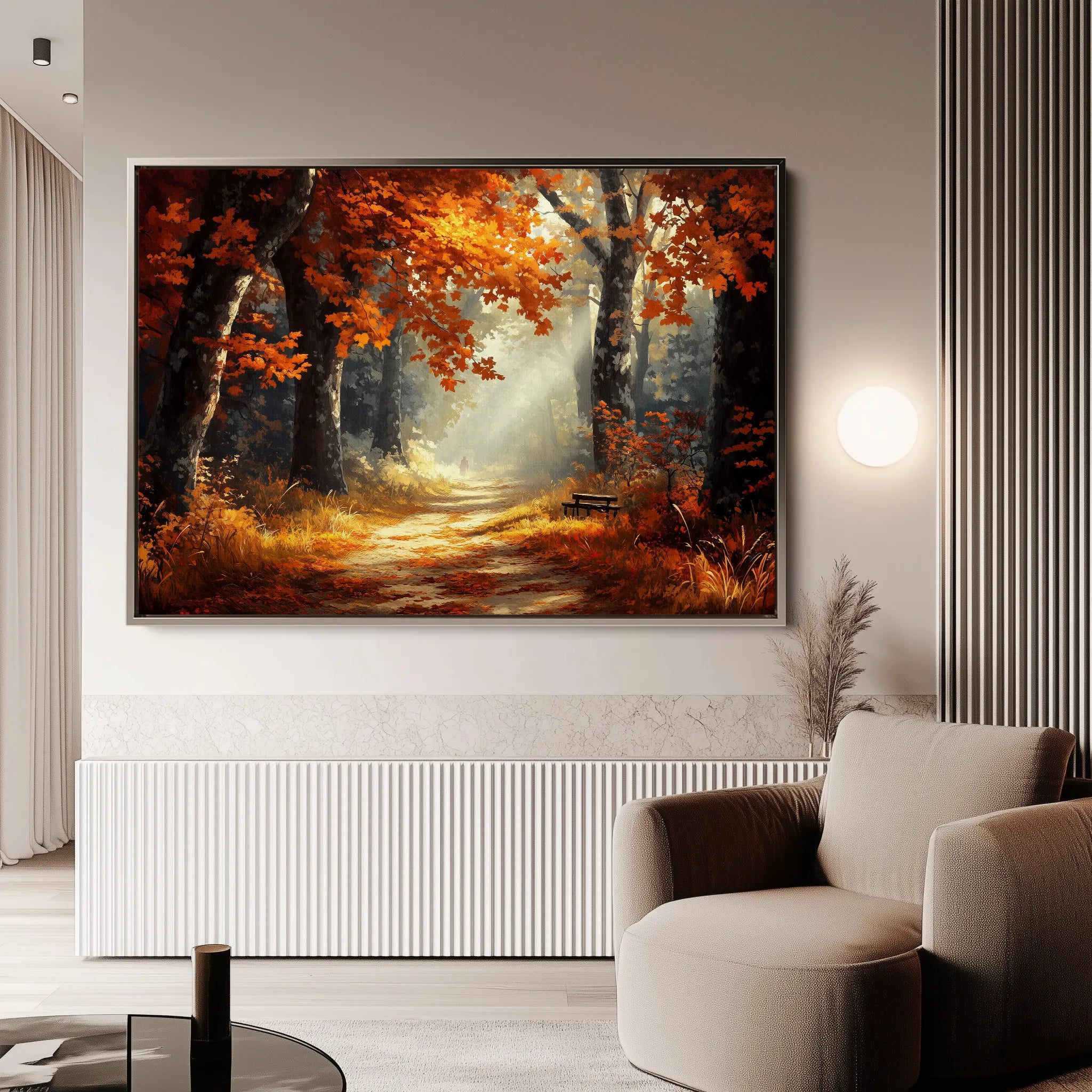 Landscape 443 Canvas Art 60 x 40 cm / Black