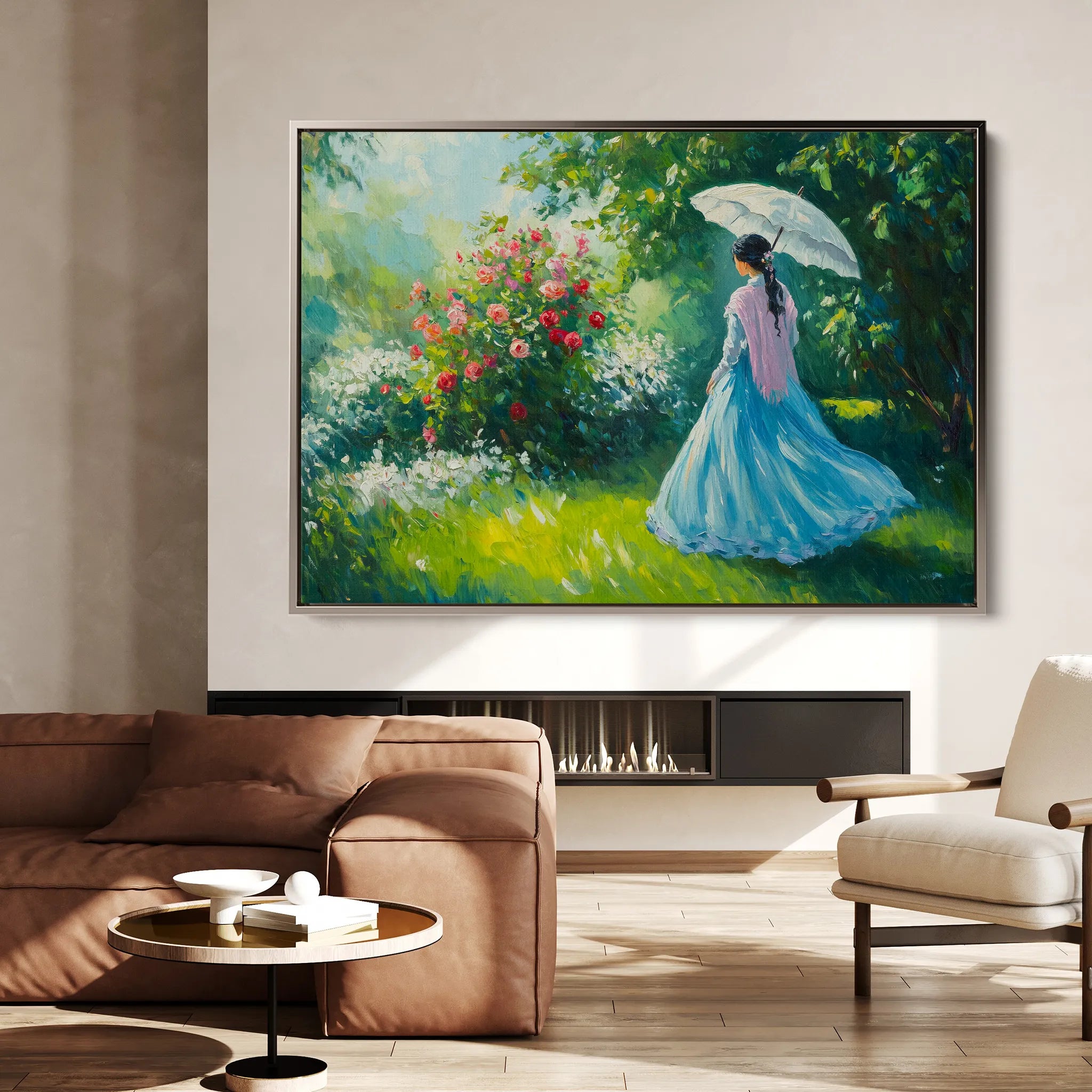 Landscape 444 Canvas Art 60 x 40 cm / Black