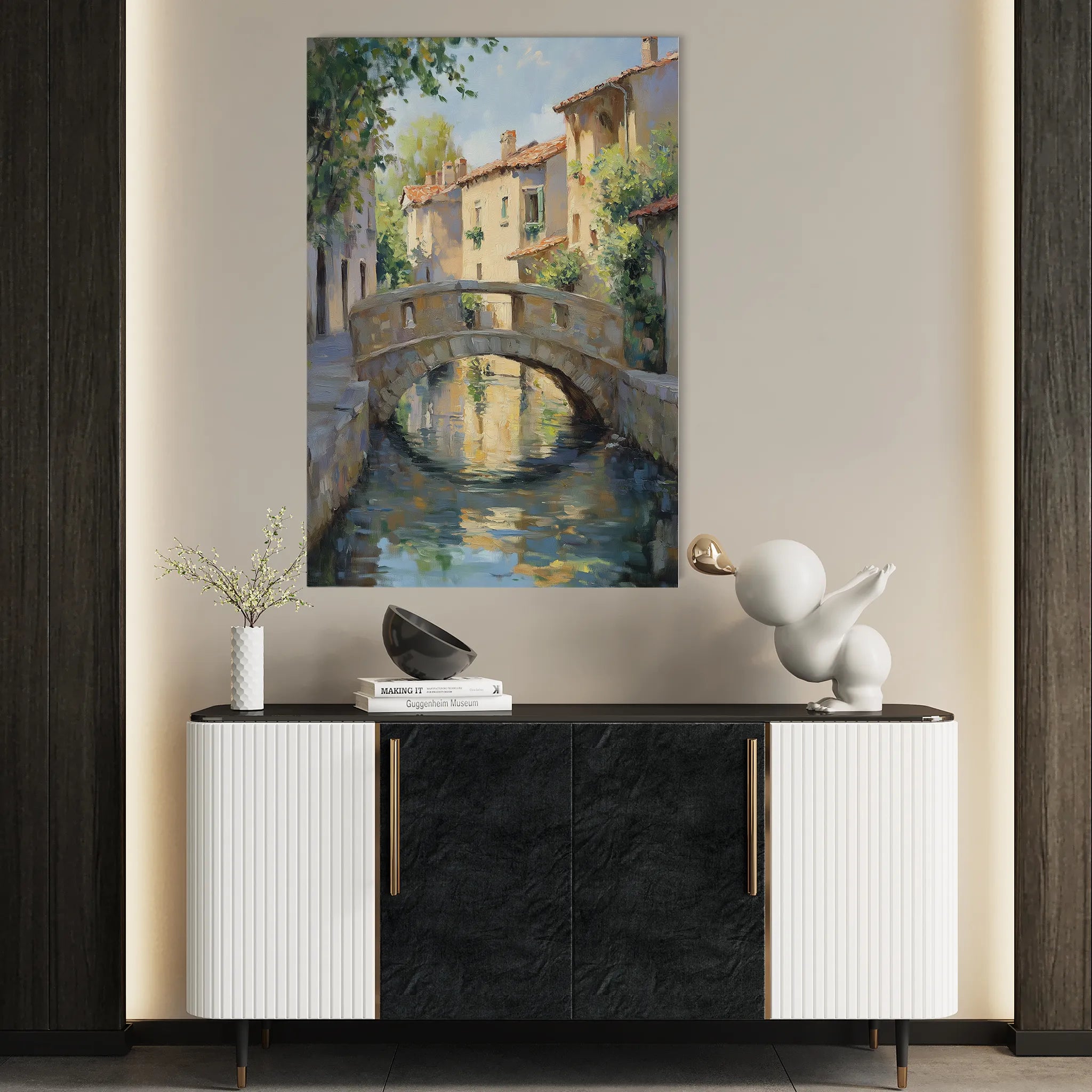 Landscape 446 Canvas Art 60 x 40 cm / Black