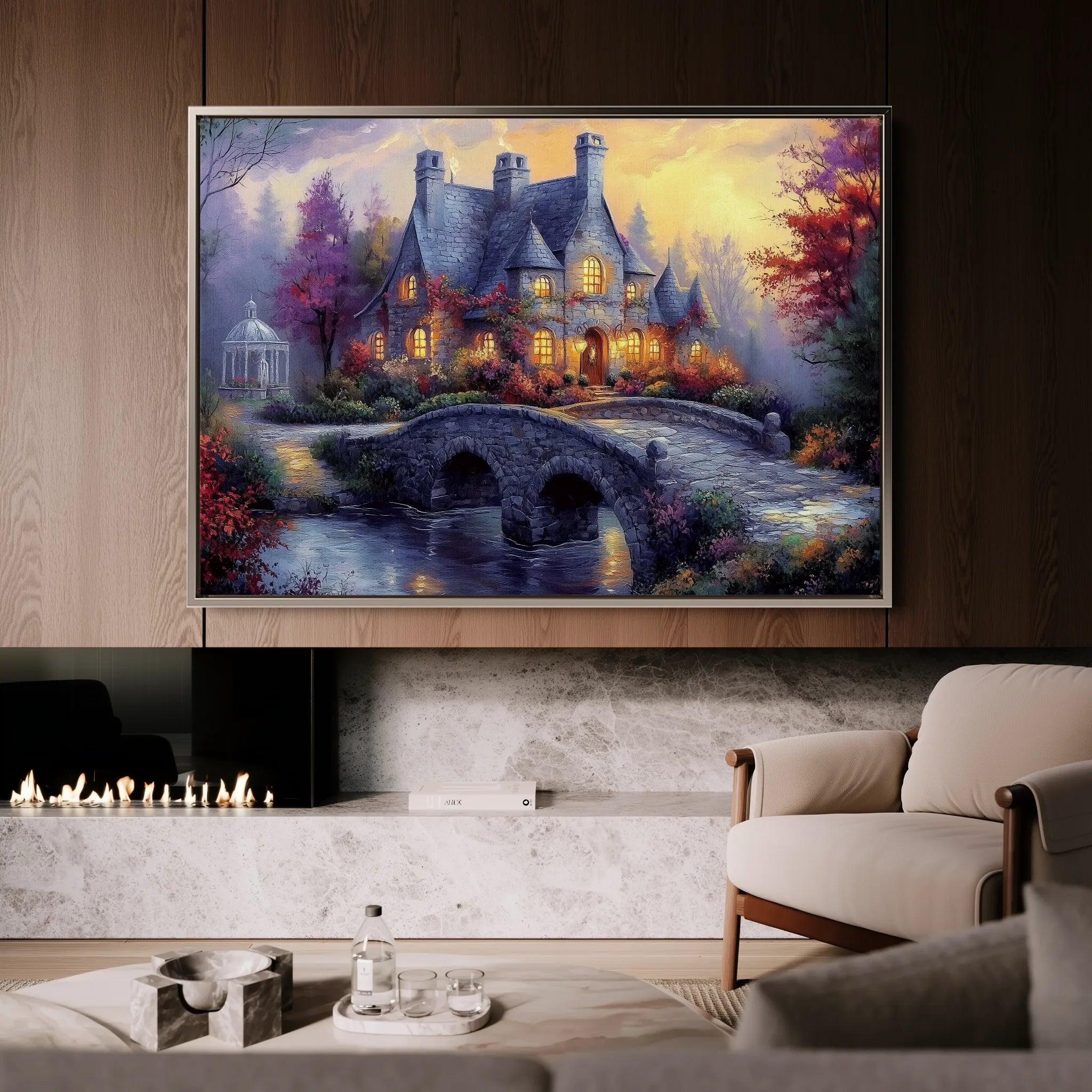Landscape 448 Canvas Art 60 x 40 cm / Black