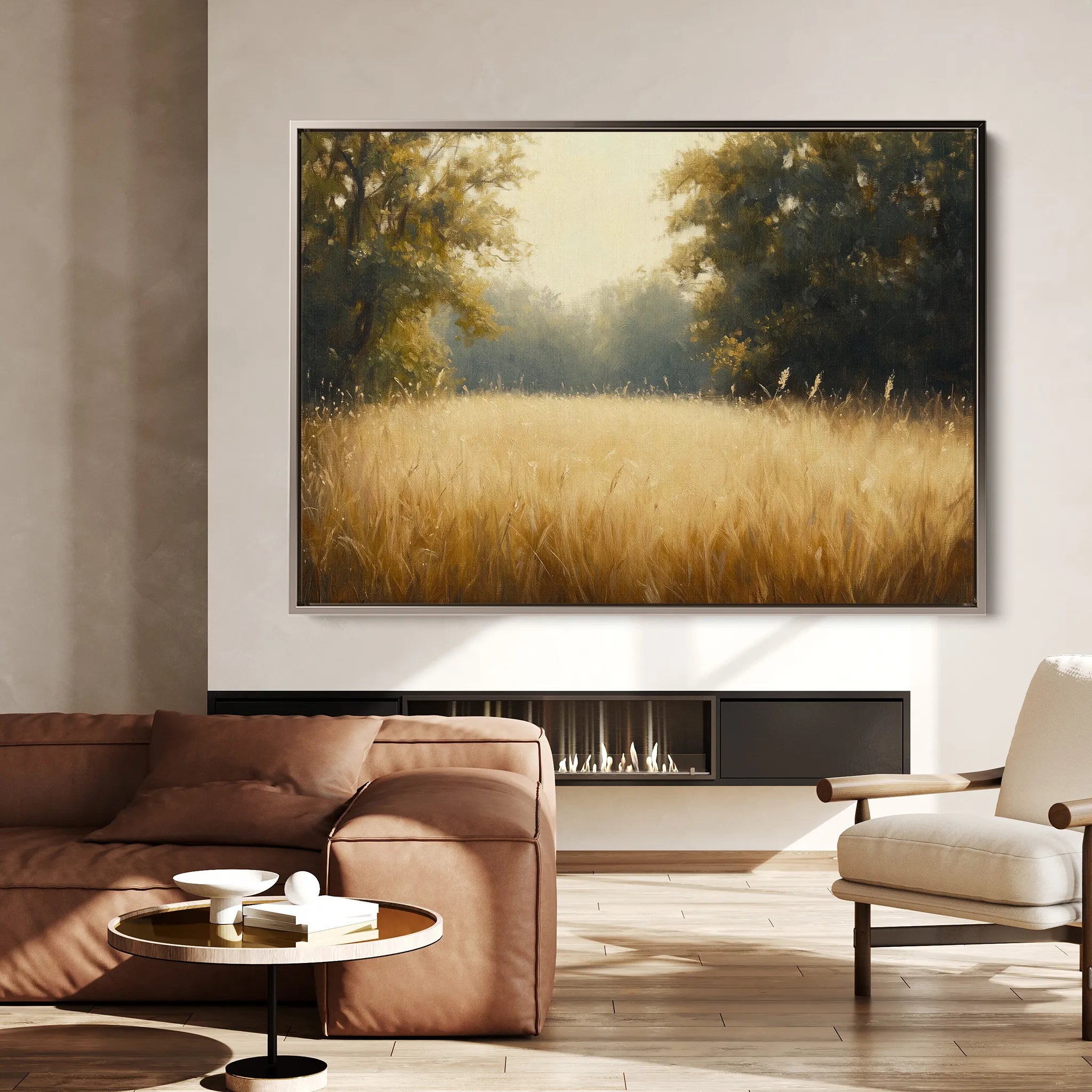 Landscape 450 Canvas Art 60 x 40 cm / Black