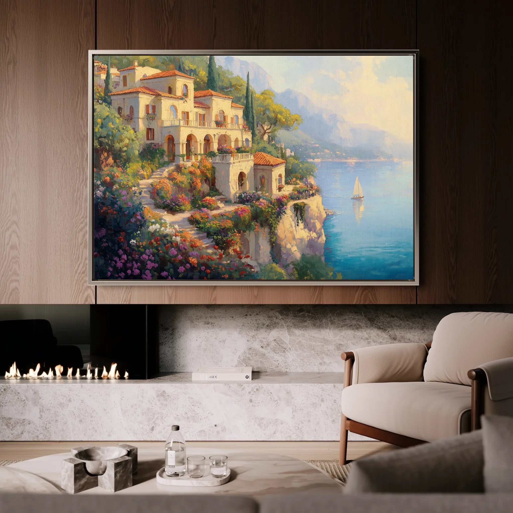 Landscape 454 Canvas Art 60 x 40 cm / Black