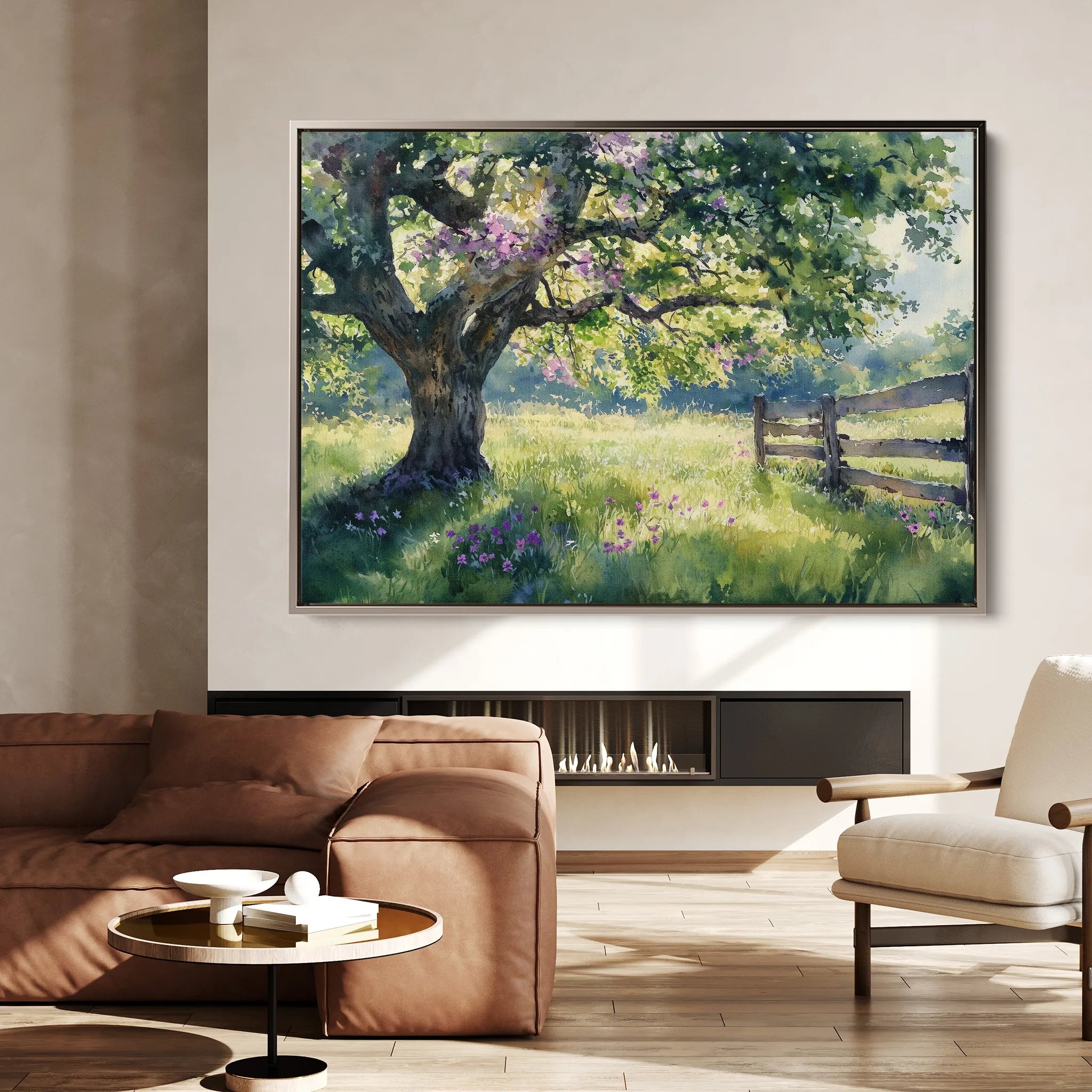 Landscape 456 Canvas Art 60 x 40 cm / Black