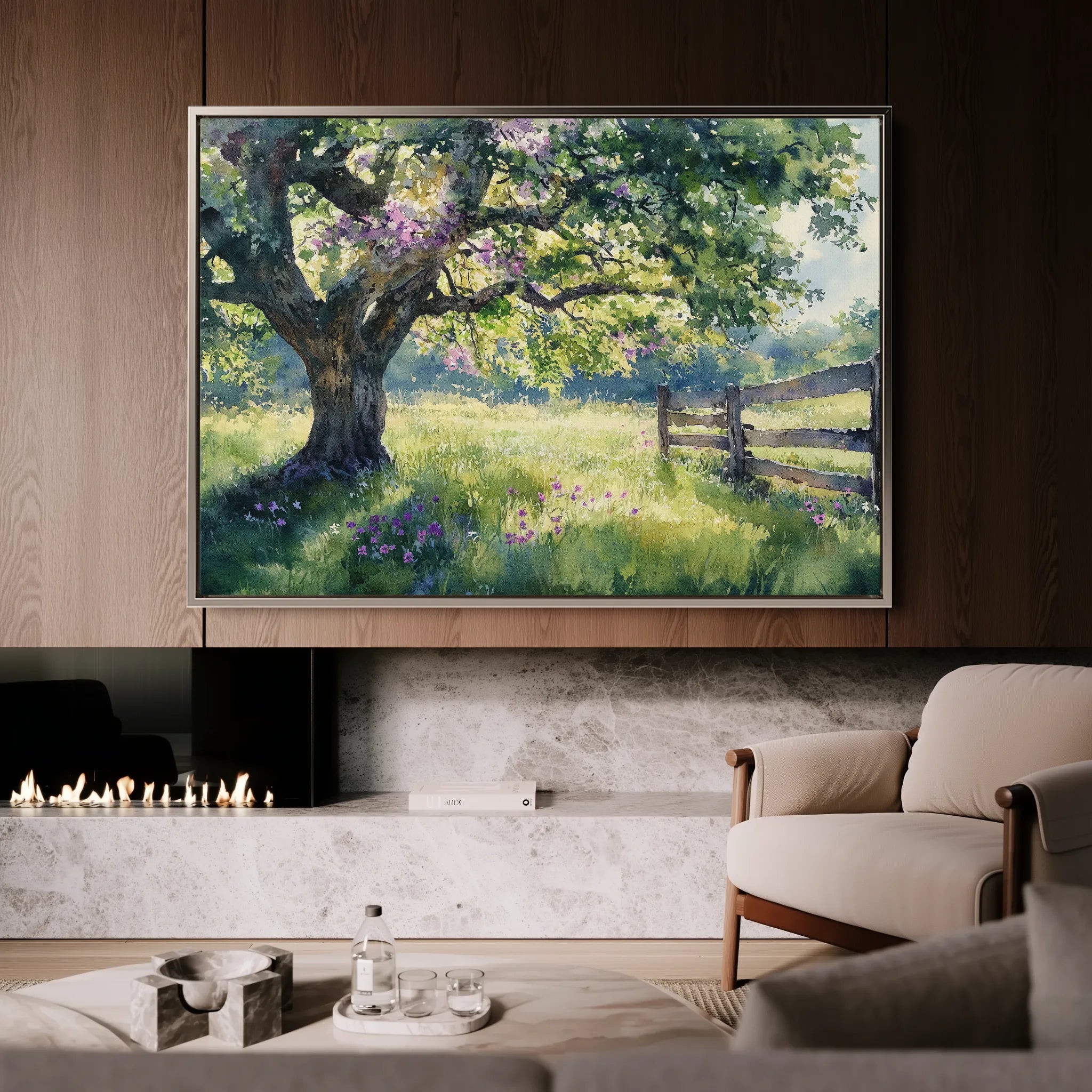 Landscape 456 Canvas Art 60 x 40 cm / Black