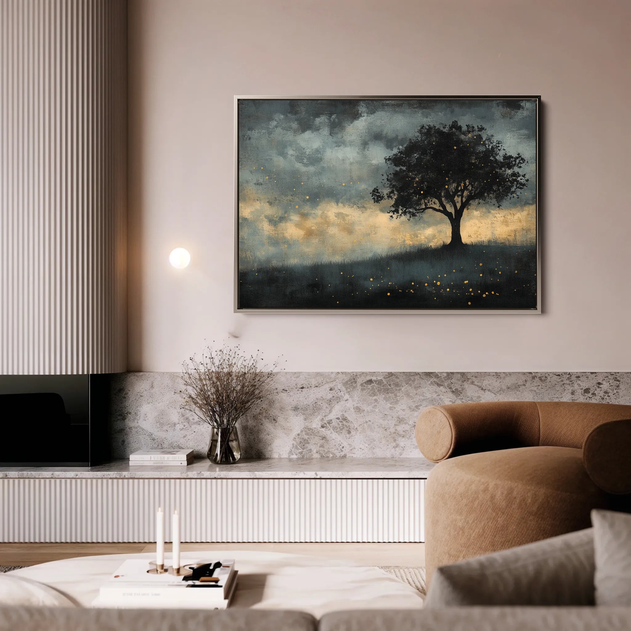 Landscape 457 Canvas Art 60 x 40 cm / Black