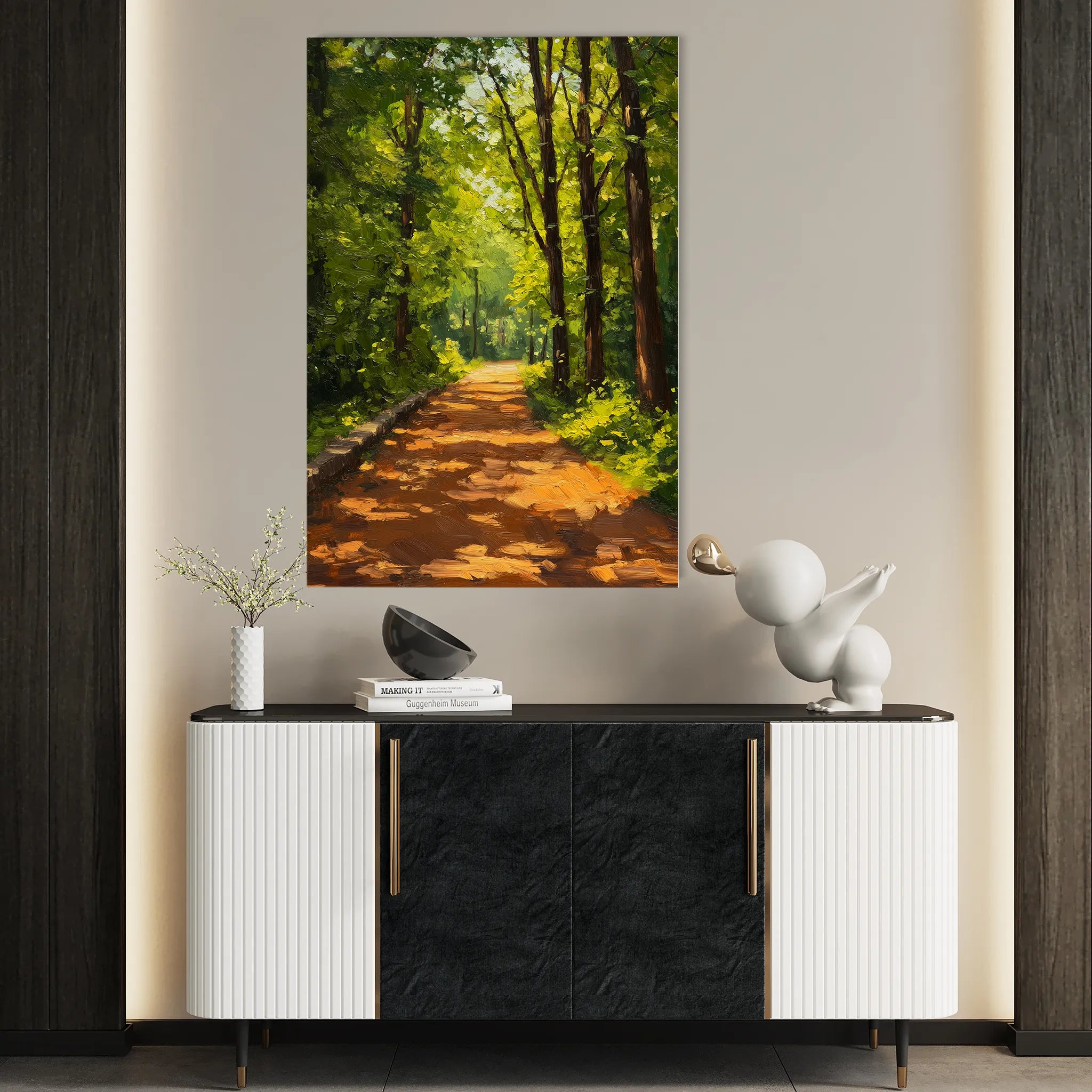 Landscape 458 Canvas Art 60 x 40 cm / Black