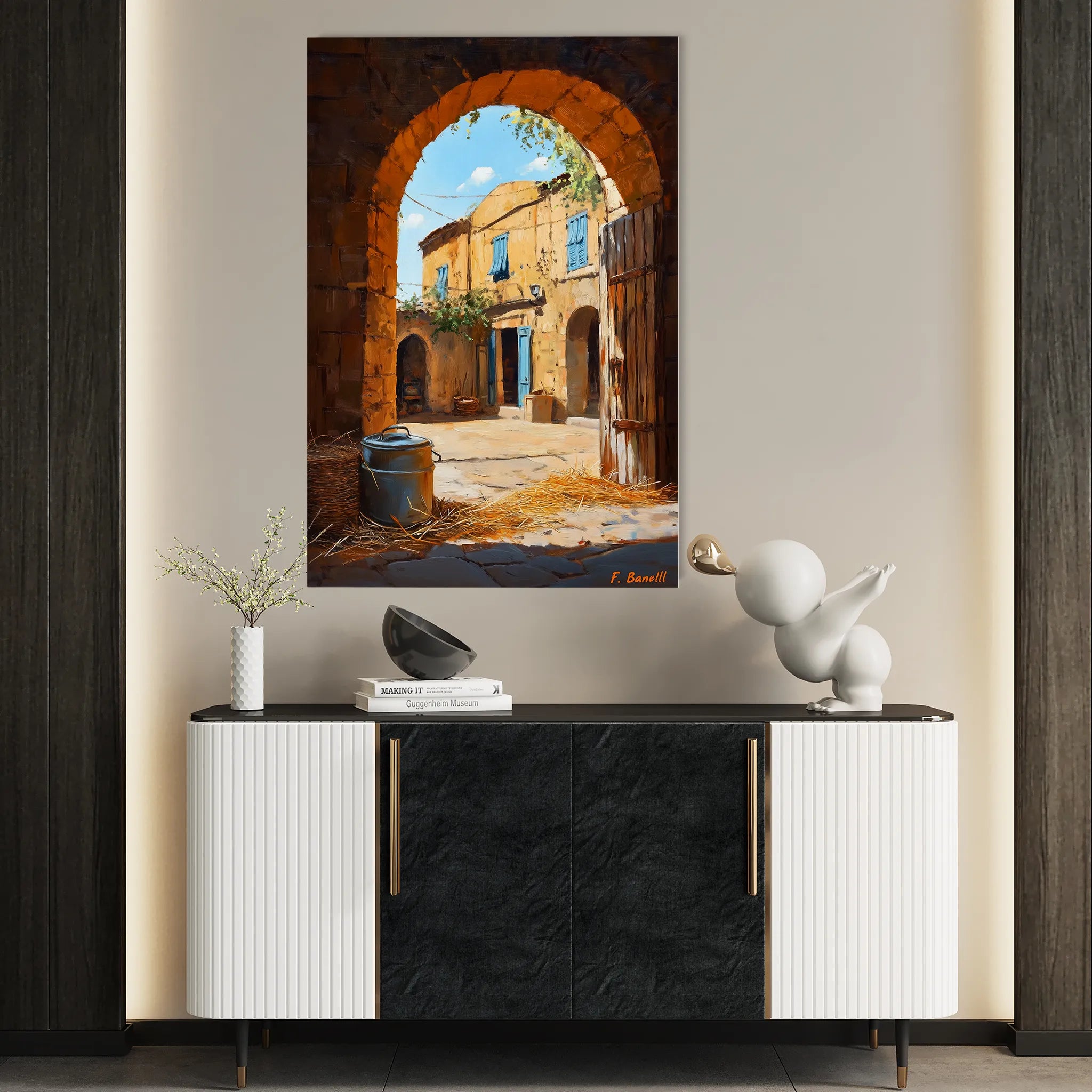 Landscape 459 Canvas Art 60 x 40 cm / Black