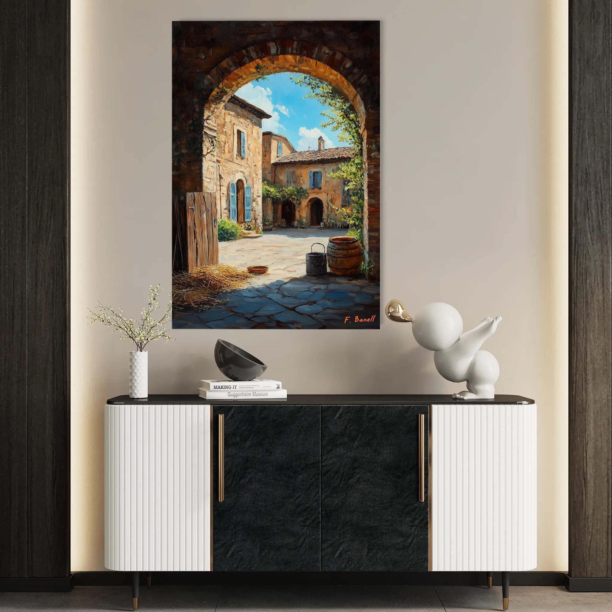 Landscape 460 Canvas Art 60 x 40 cm / Black