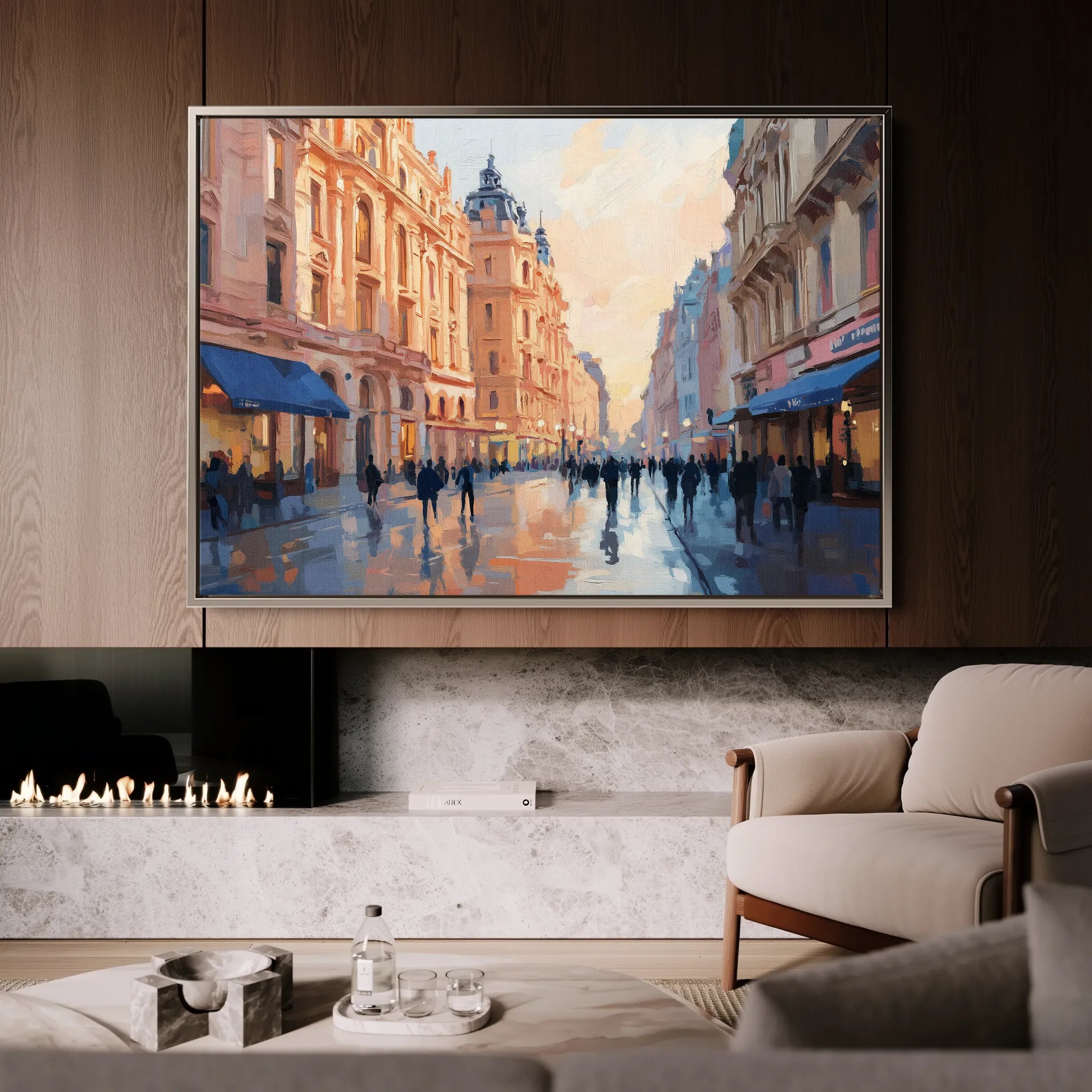 Landscape 465 Canvas Art 60 x 40 cm / Black