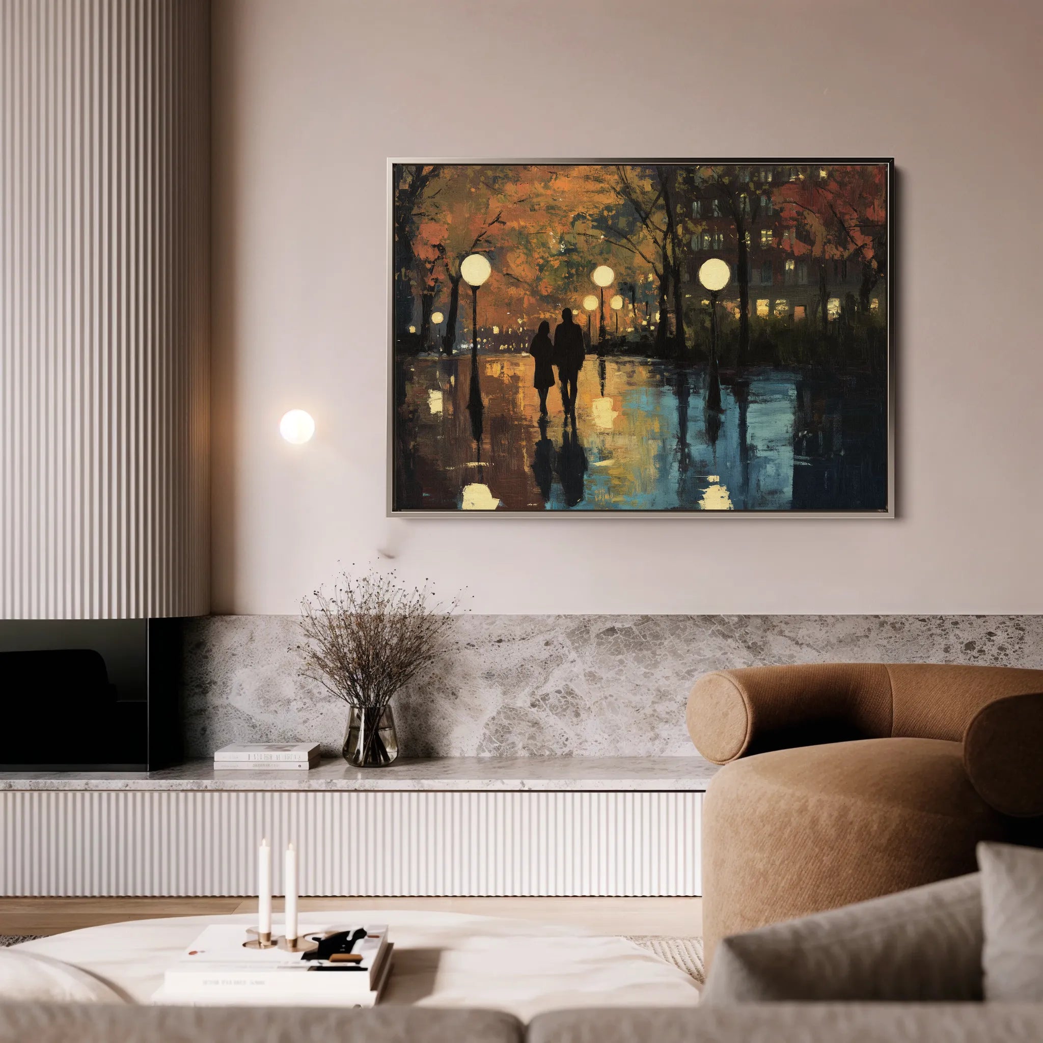 Landscape 466 Canvas Art 60 x 40 cm / Black