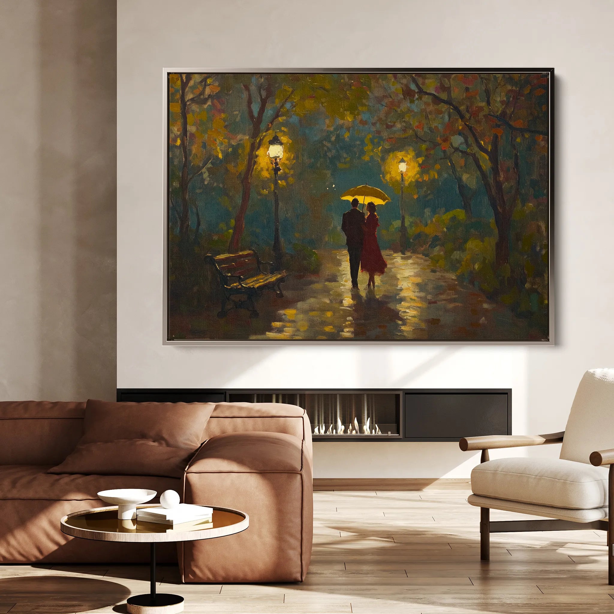 Landscape 468 Canvas Art 60 x 40 cm / Black