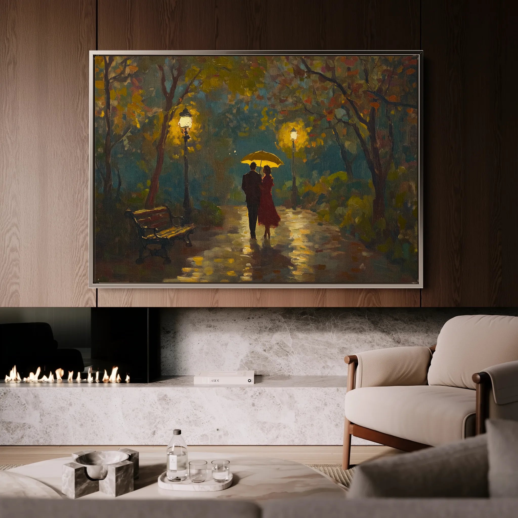Landscape 468 Canvas Art 60 x 40 cm / Black