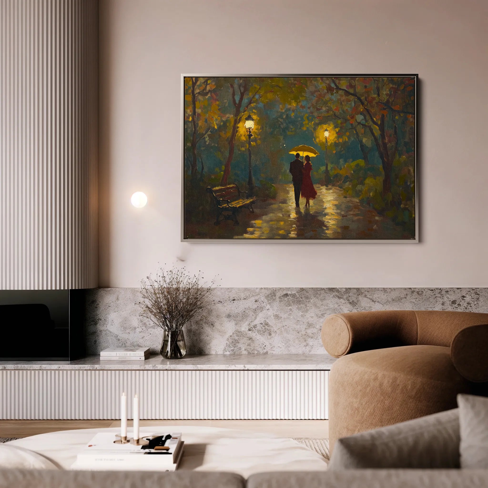 Landscape 468 Canvas Art 60 x 40 cm / Black
