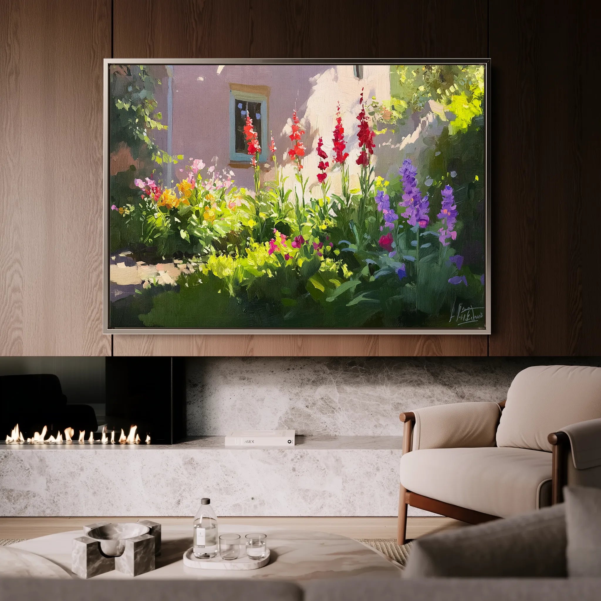 Landscape 471 Canvas Art 60 x 40 cm / Black