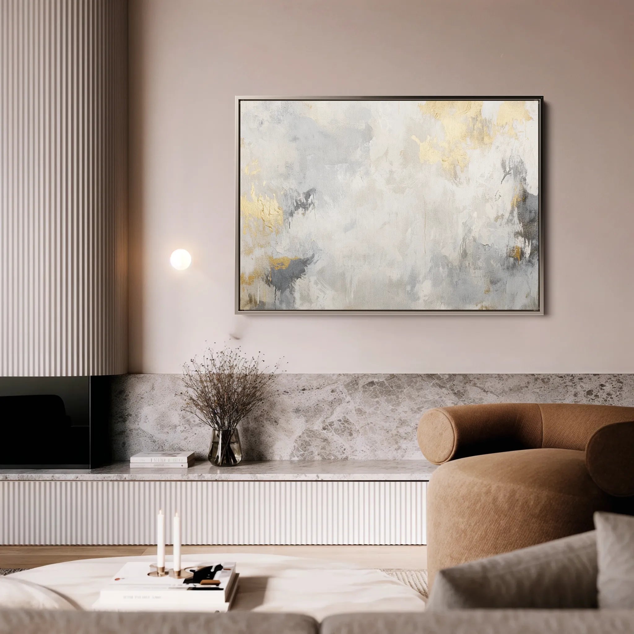 Abstract 478 Canvas Art 60 x 40 cm / Black