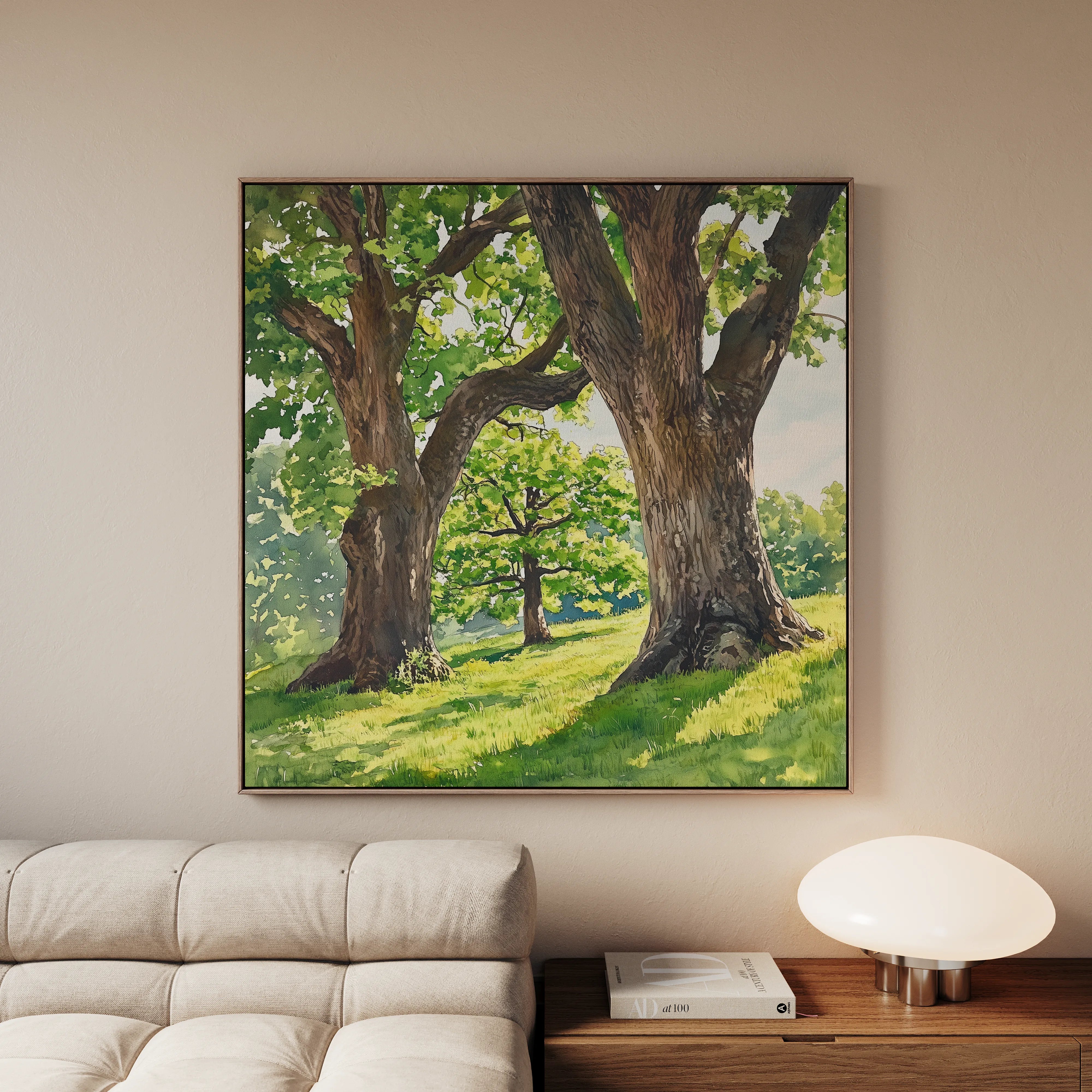 Landscape 478 Canvas Art 60 x 60 cm / Black