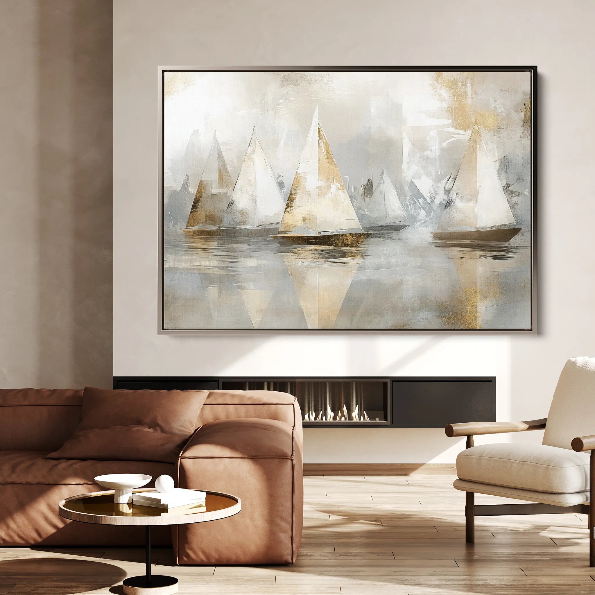 Landscape 481 Canvas Art 60 x 40 cm / Black