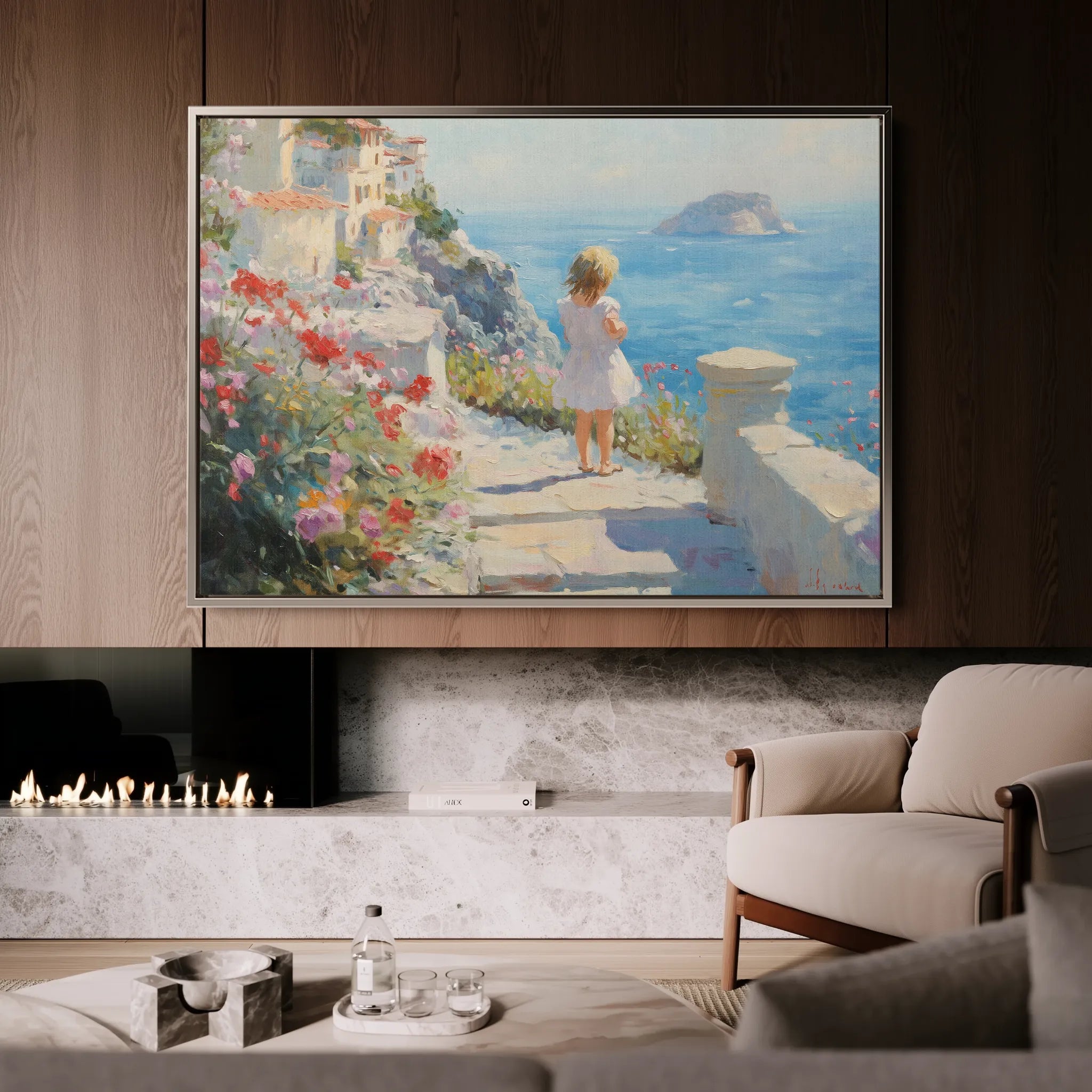 Landscape 483 Canvas Art 60 x 40 cm / Black