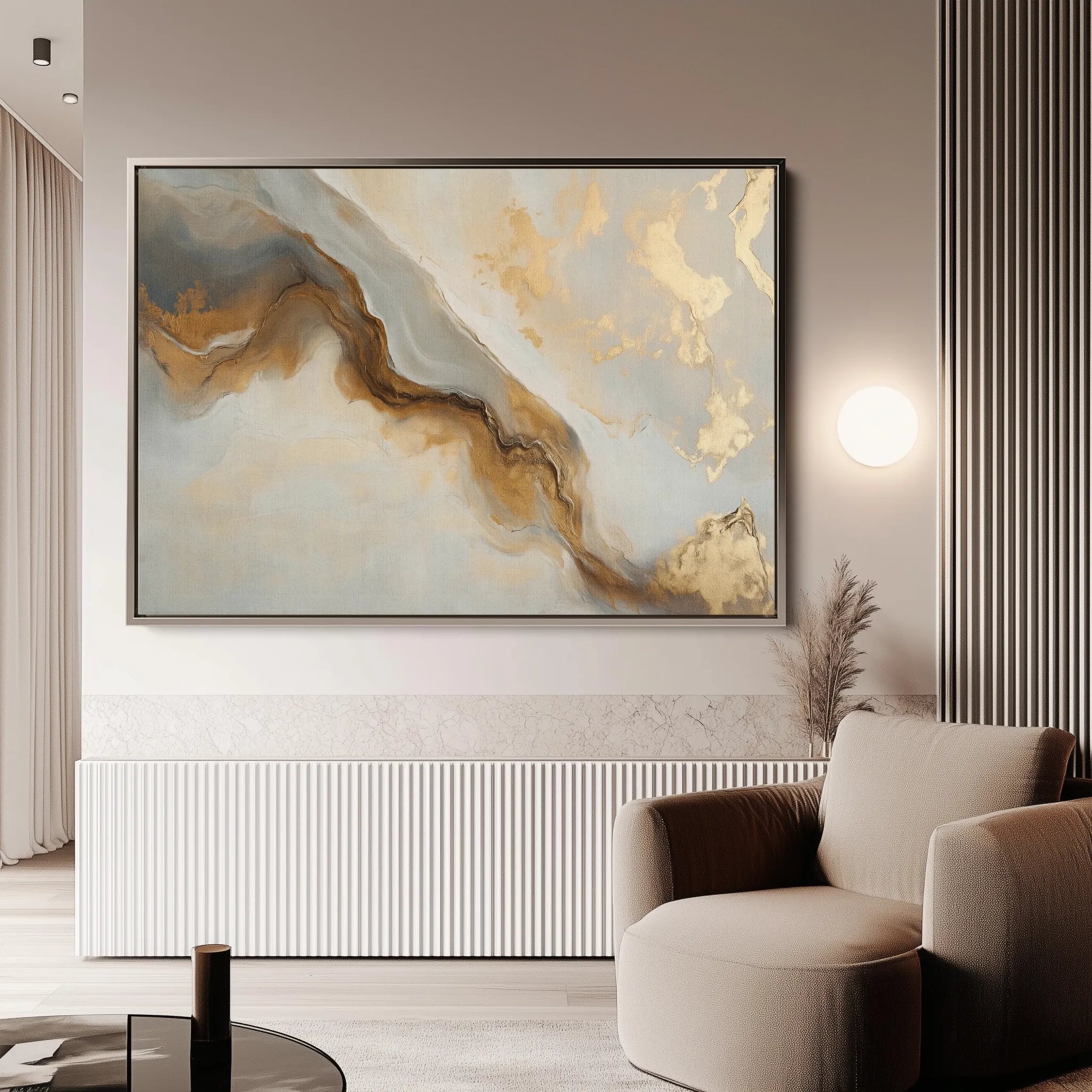 Abstract 484 Canvas Art 60 x 40 cm / Black
