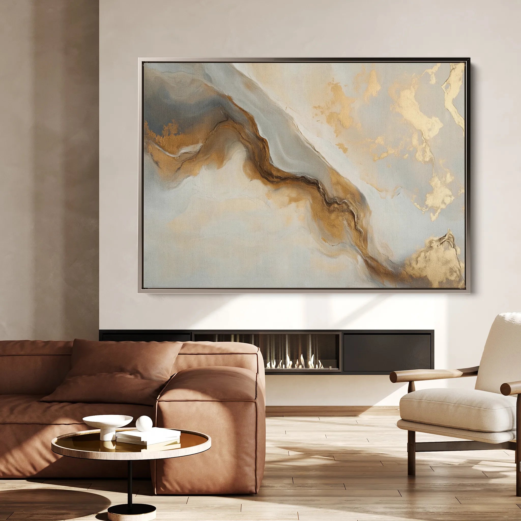 Abstract 484 Canvas Art 60 x 40 cm / Black