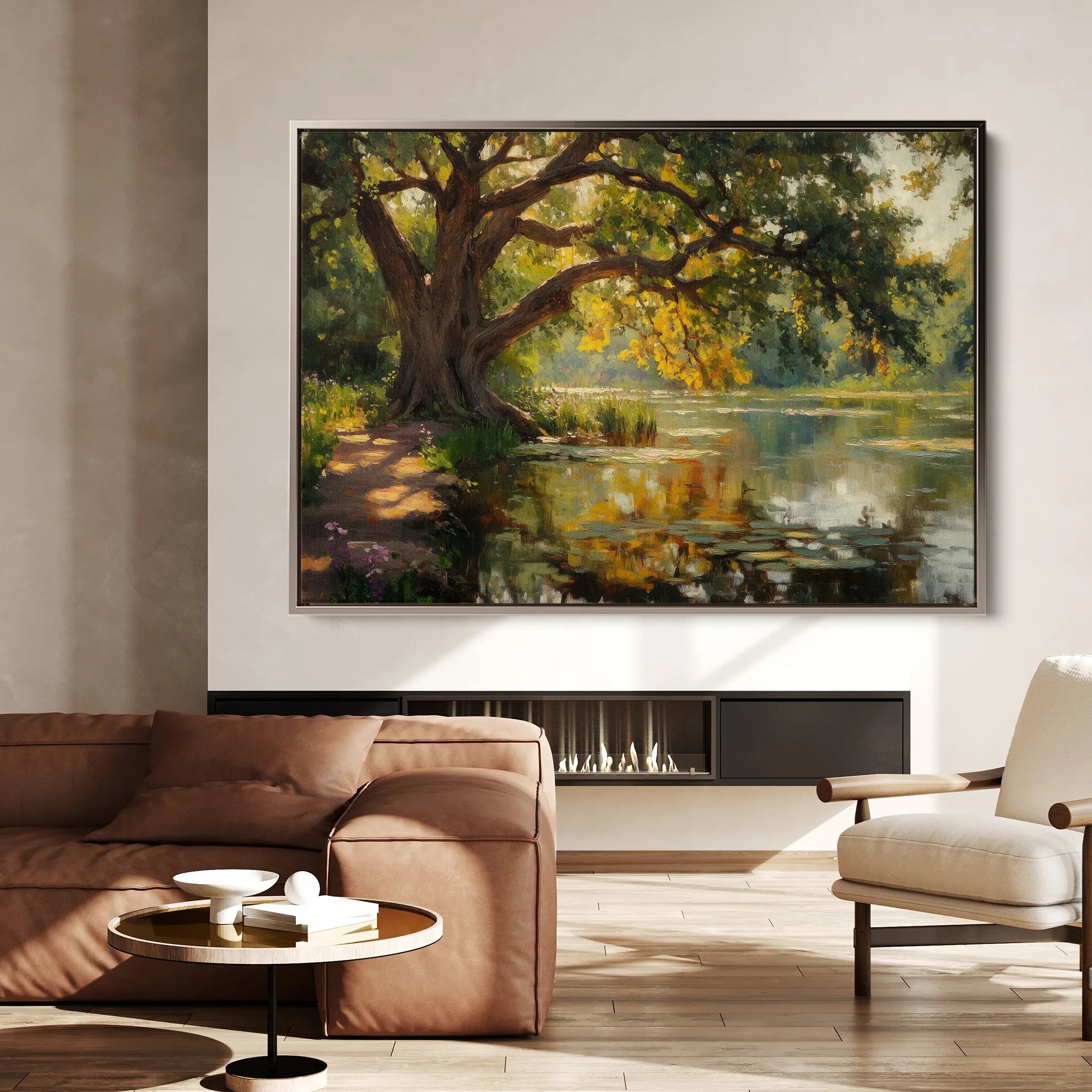 Landscape 485 Canvas Art 60 x 40 cm / Black