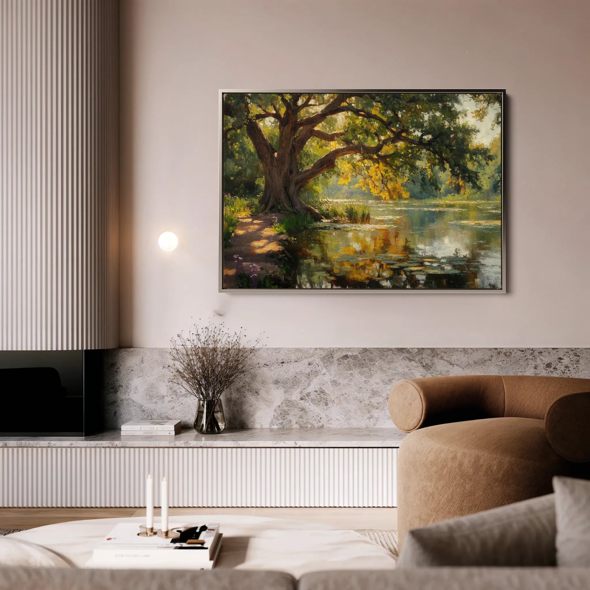 Landscape 485 Canvas Art 60 x 40 cm / Black