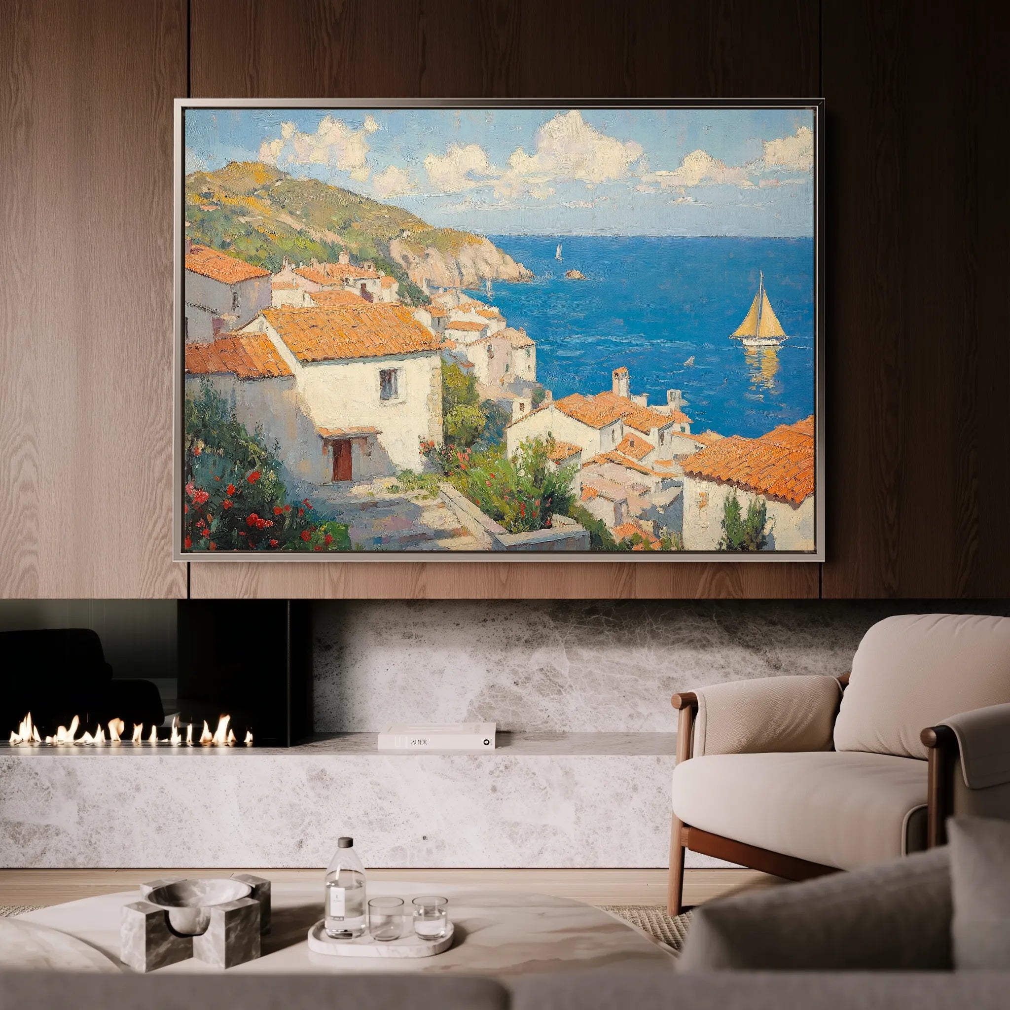 Landscape 486 Canvas Art 60 x 40 cm / Black
