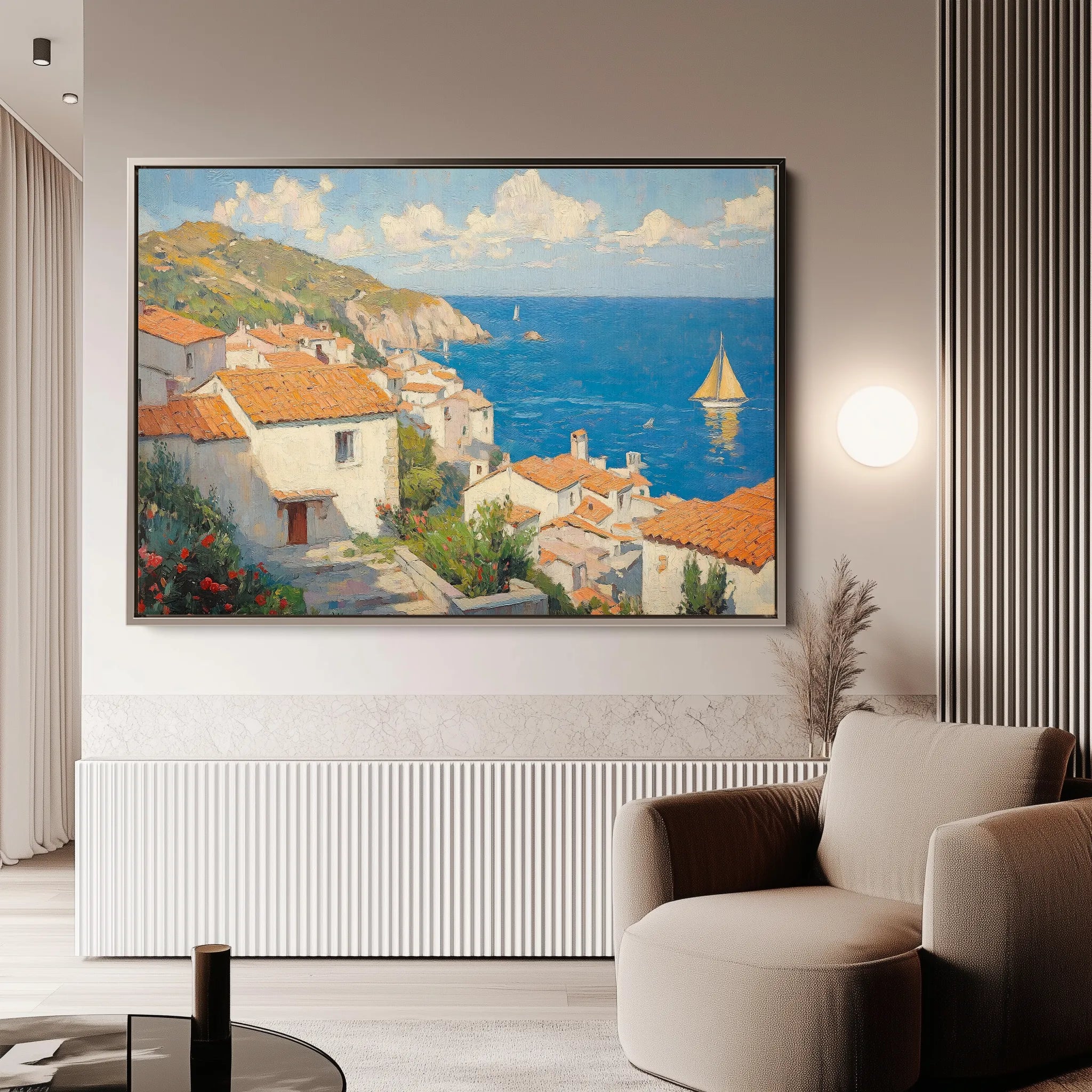 Landscape 486 Canvas Art 60 x 40 cm / Black