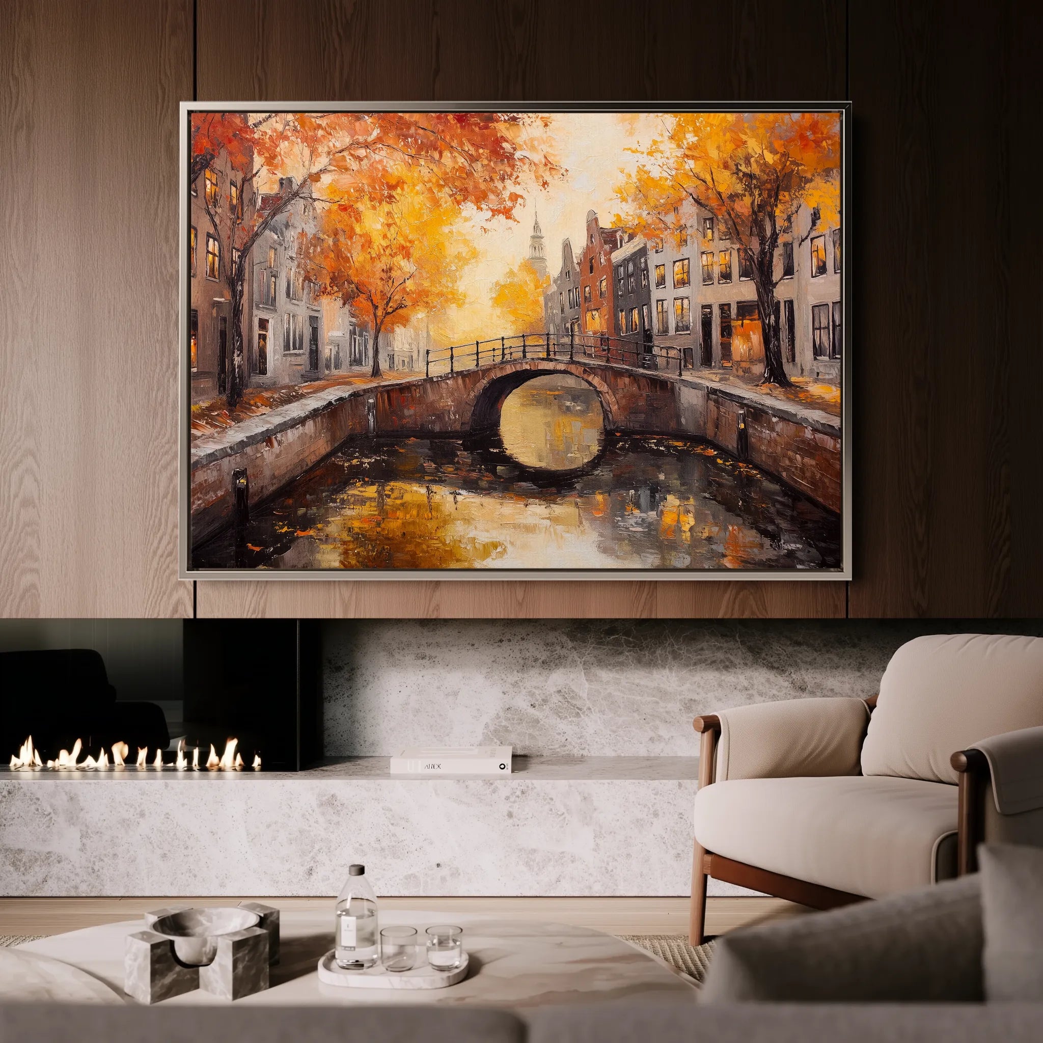 Landscape 487 Canvas Art 60 x 40 cm / Black