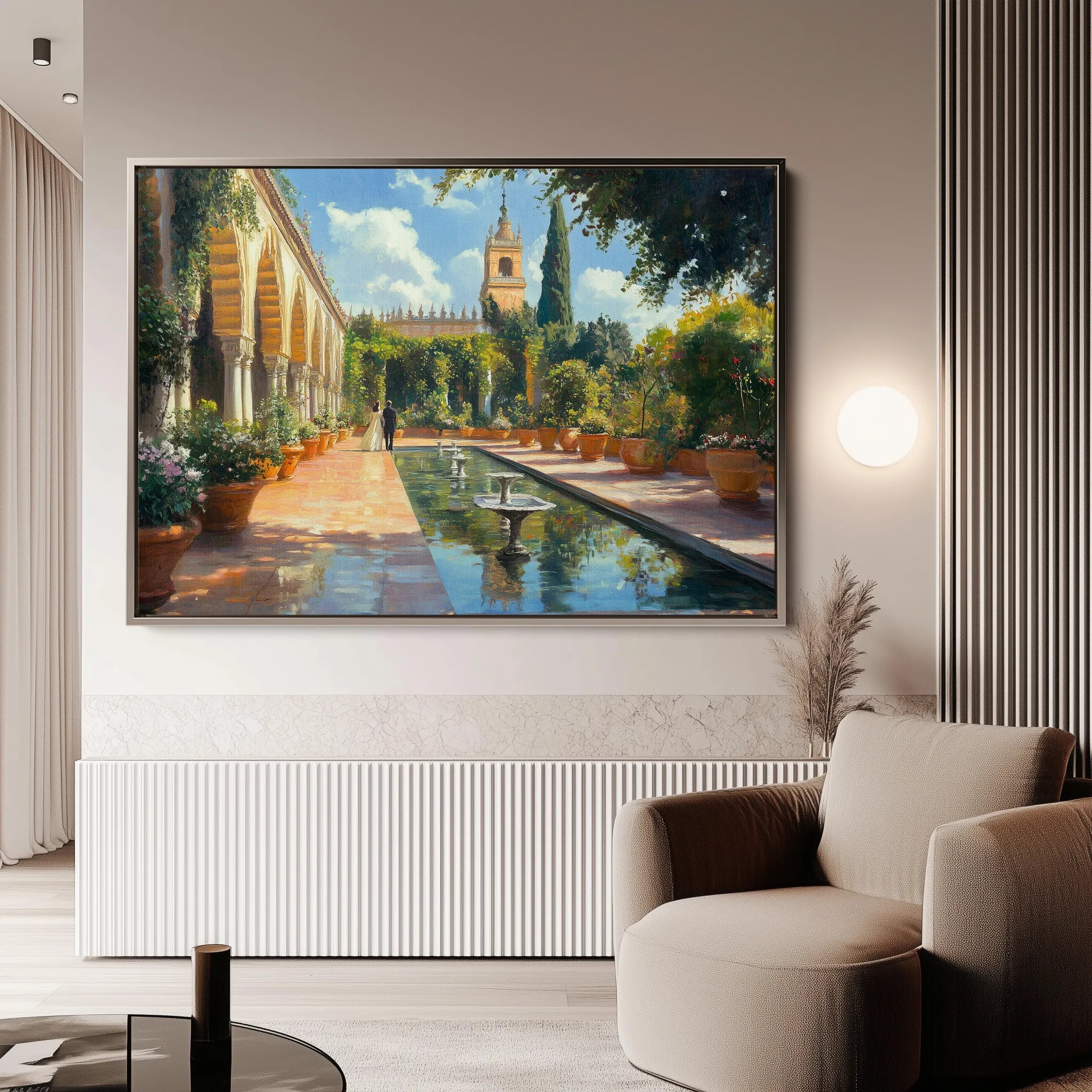 Landscape 488 Canvas Art 60 x 40 cm / Black