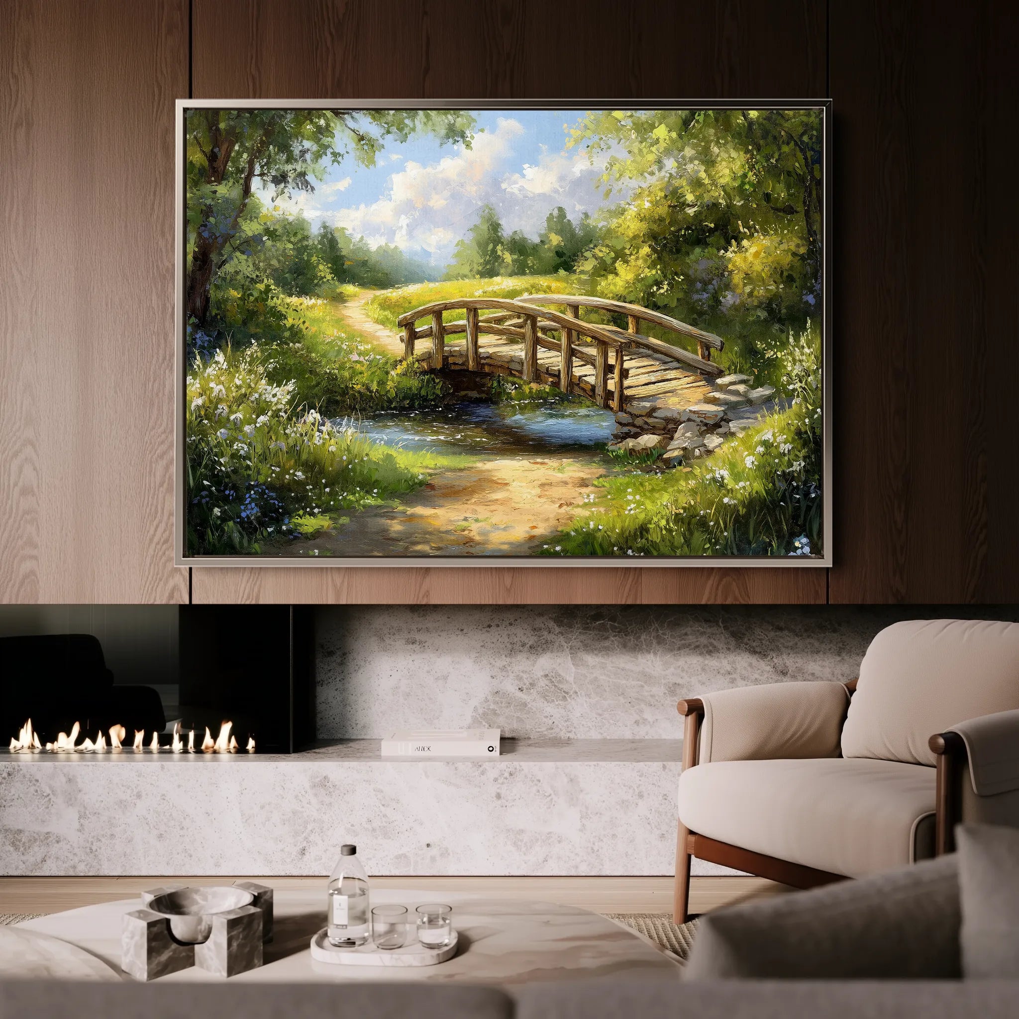 Landscape 489 Canvas Art 60 x 40 cm / Black