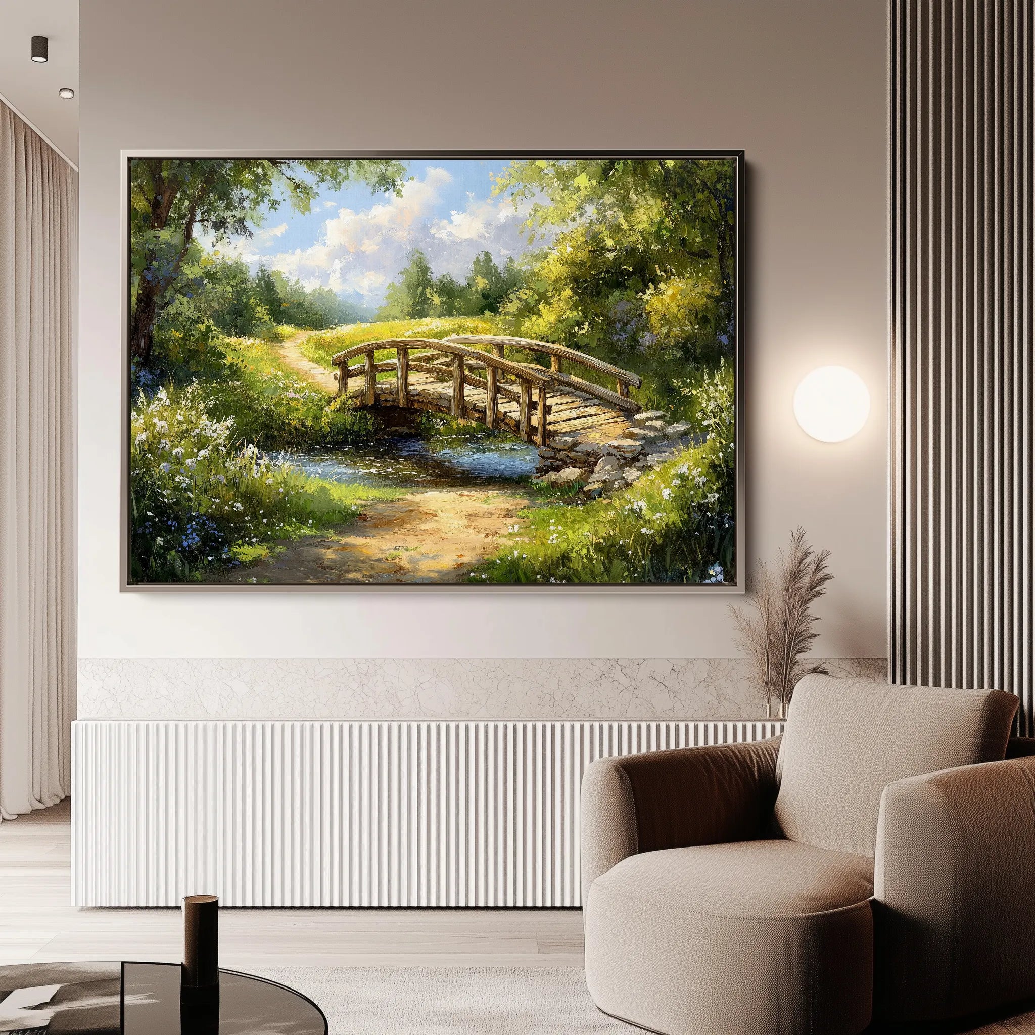 Landscape 489 Canvas Art 60 x 40 cm / Black