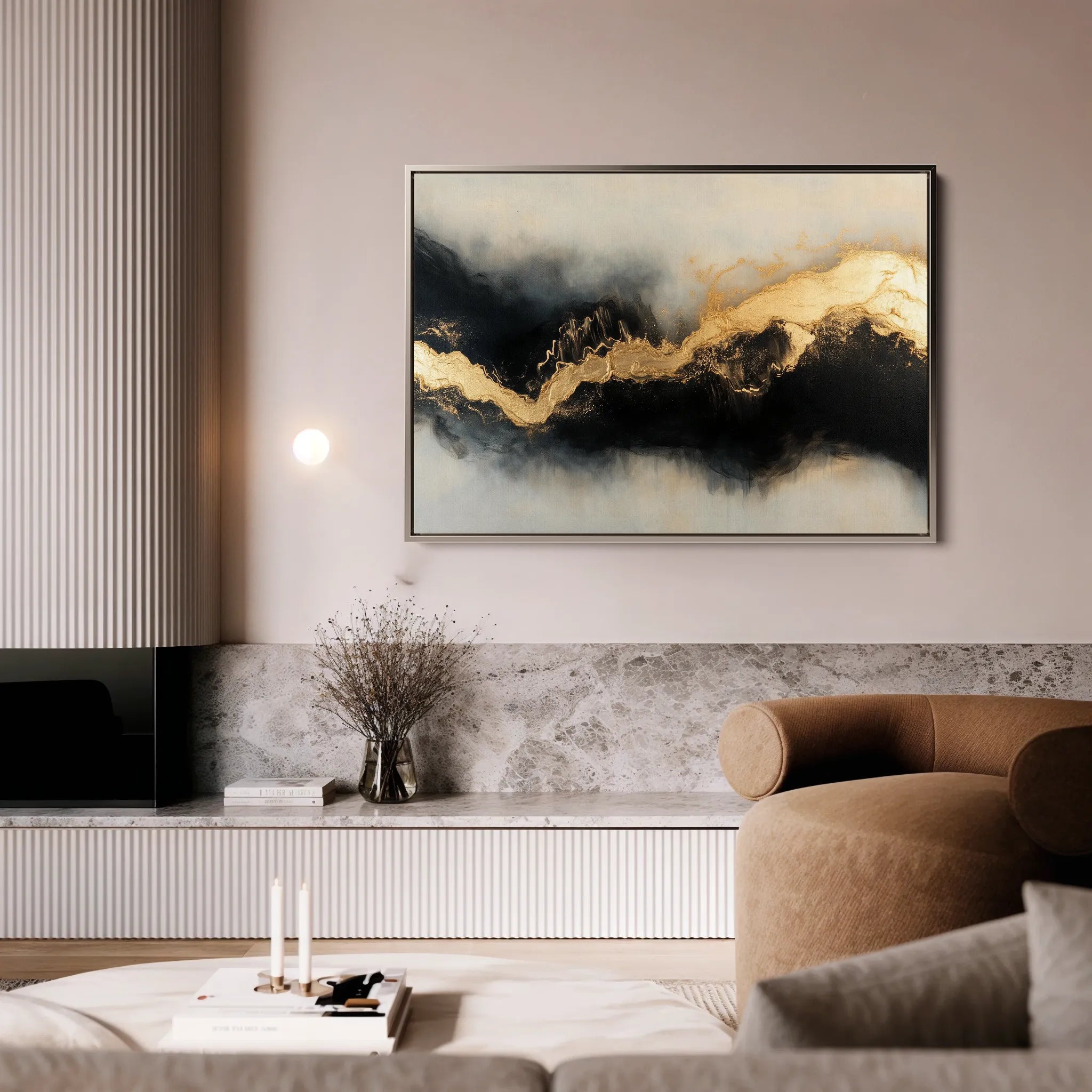 Abstract 493 Canvas Art 60 x 40 cm / Black