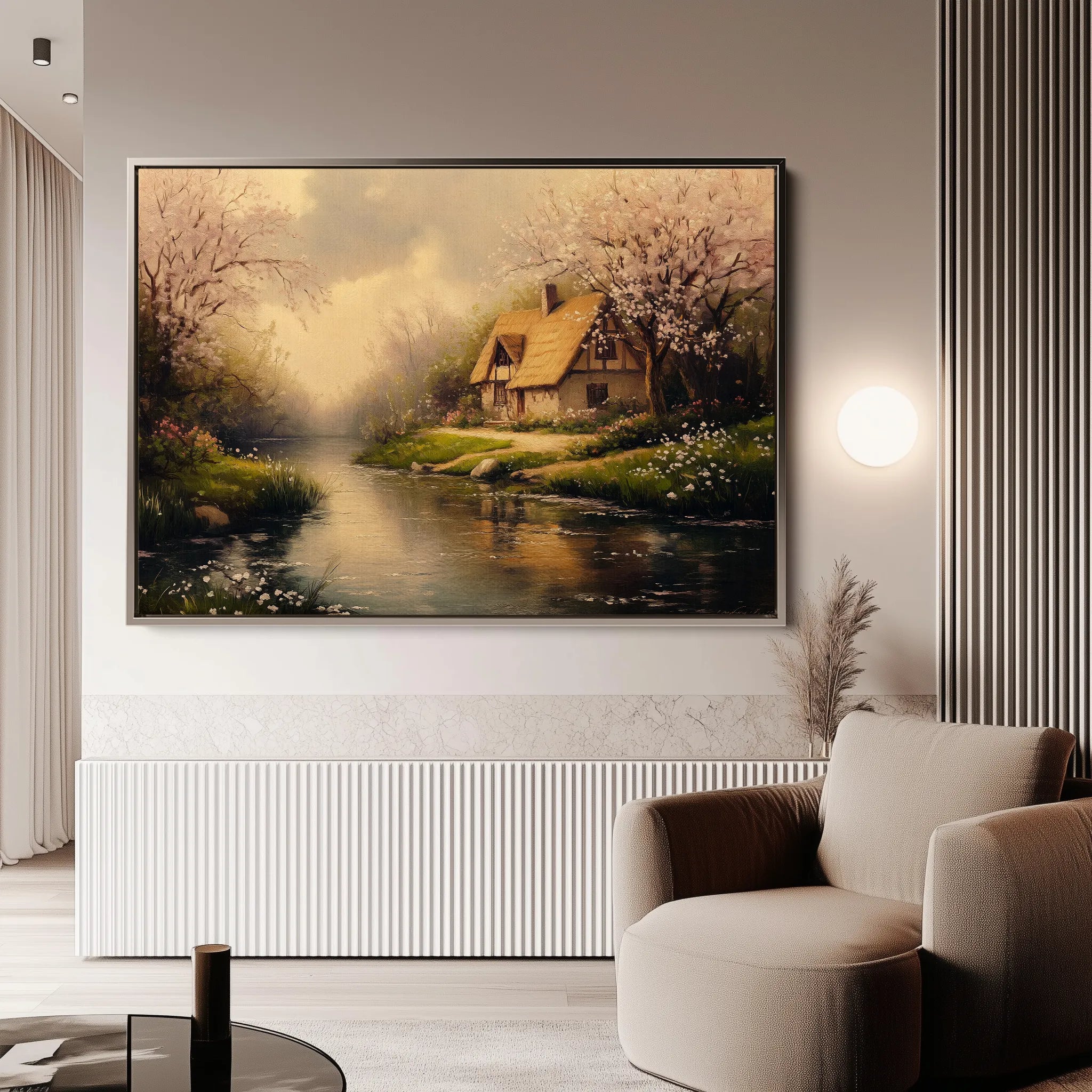 Landscape 494 Canvas Art 60 x 40 cm / Black