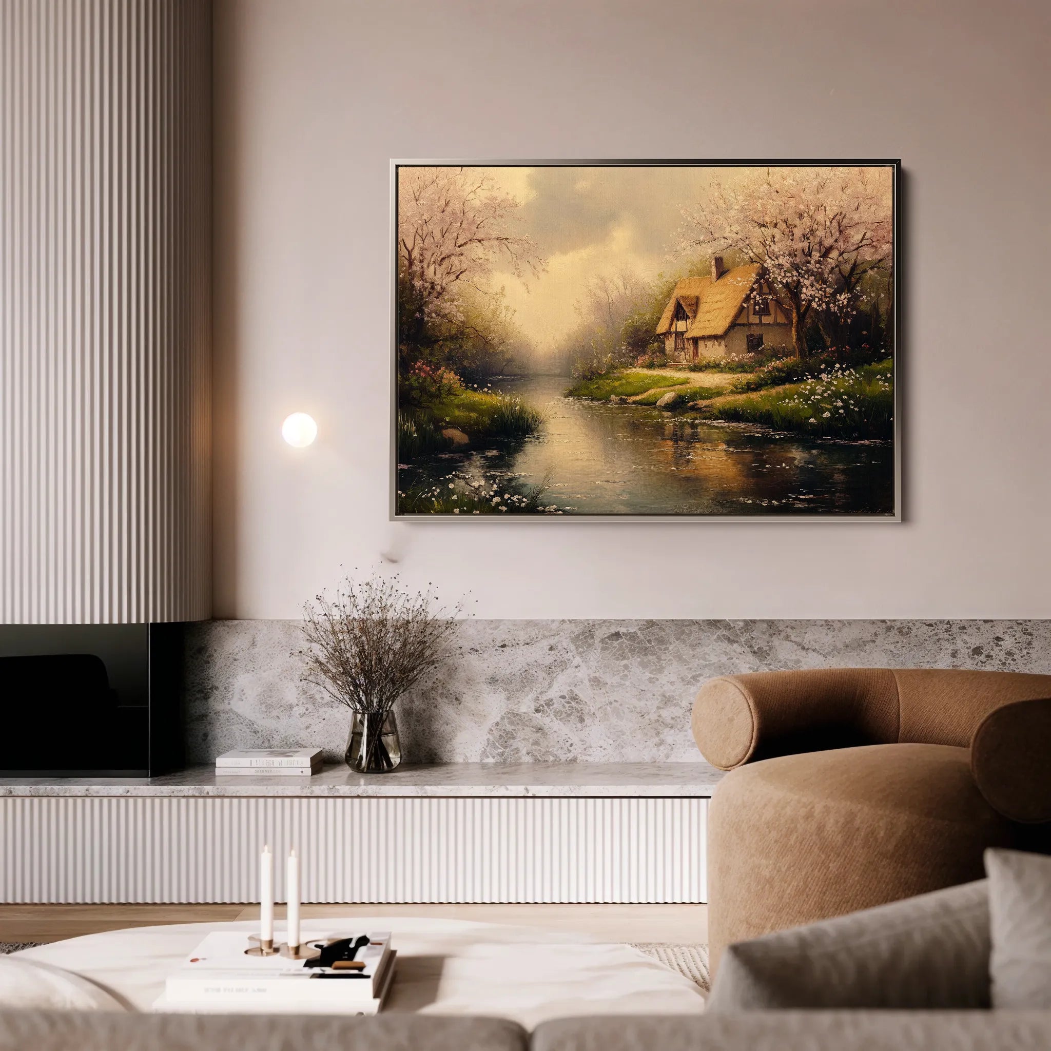 Landscape 494 Canvas Art 60 x 40 cm / Black