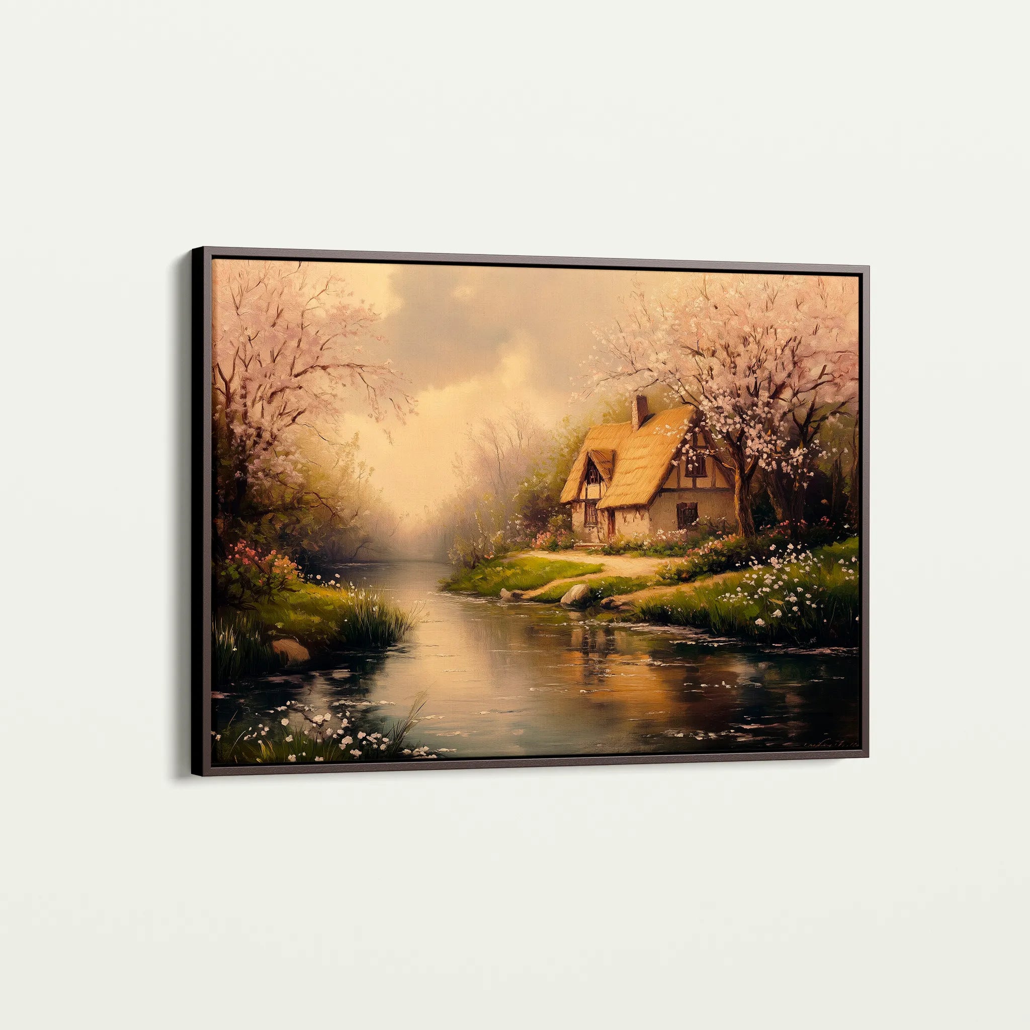 Landscape 494 Canvas Art 60 x 40 cm / Black